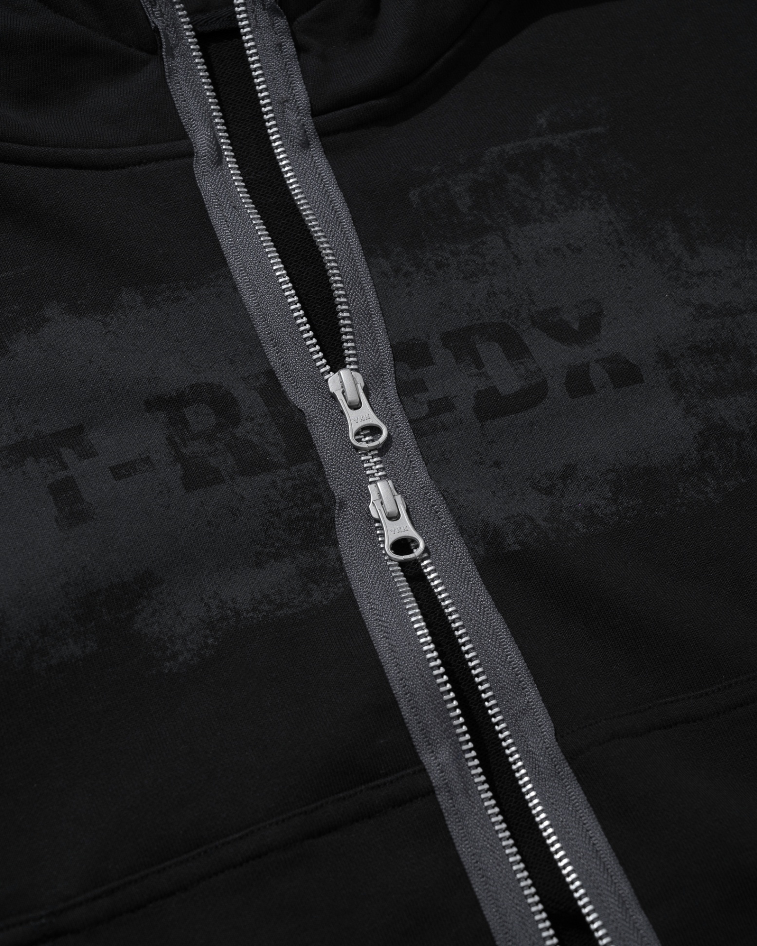 5raphite Zipped Hoodie