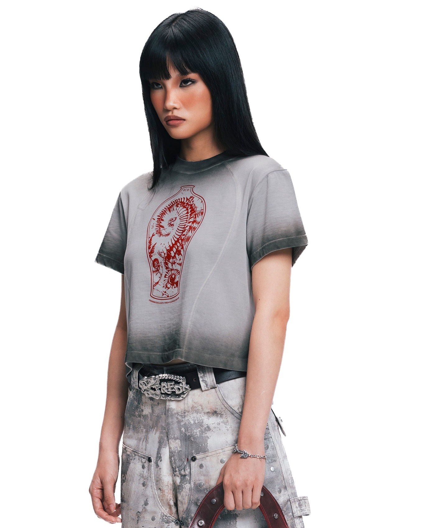 TR: Vase Baby Tee - RED