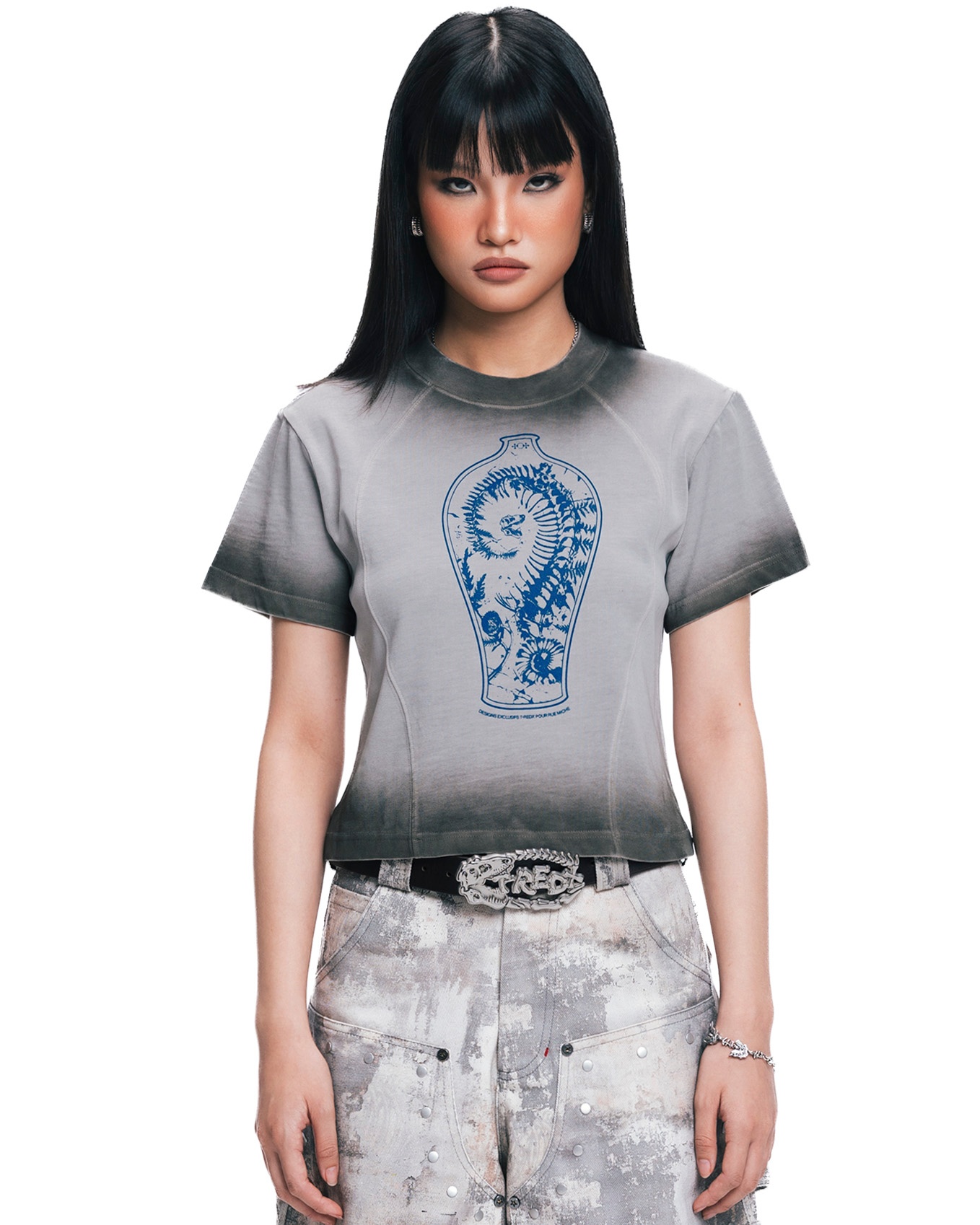 TR: Vase Baby Tee - BLUE