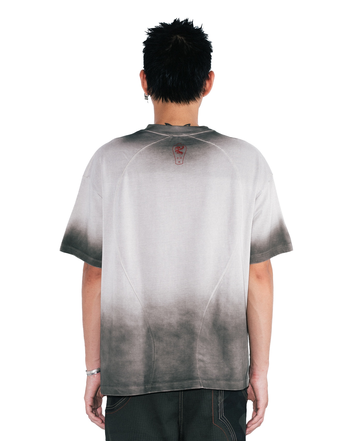 TR: Vase T- Shirt - Black Washed - RED