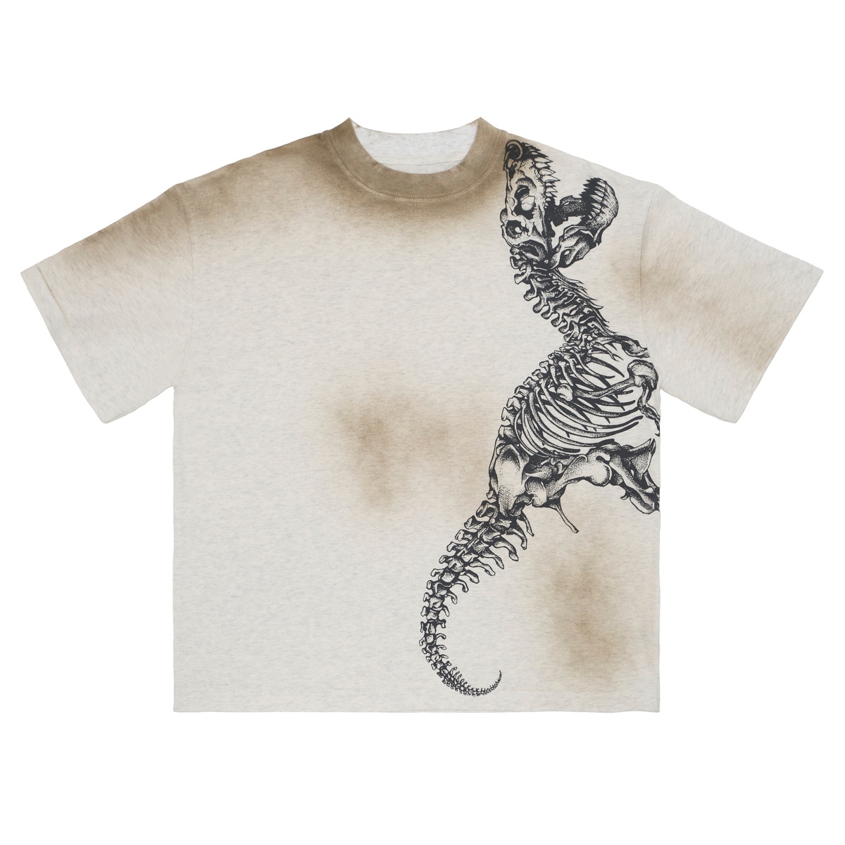Half Dino Boxy Tee - DirtWash