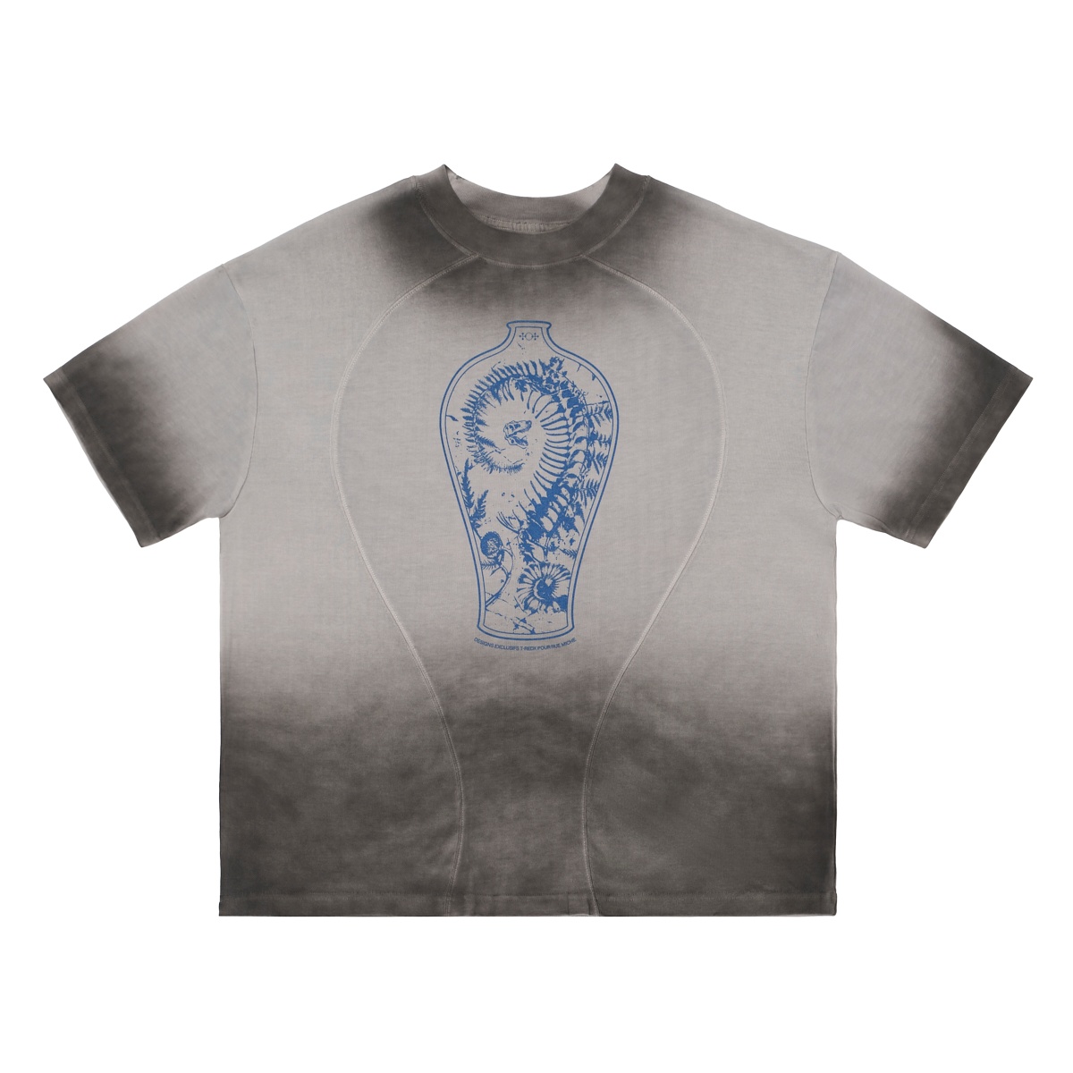 TR: Vase T- Shirt - Black Washed - BLUE
