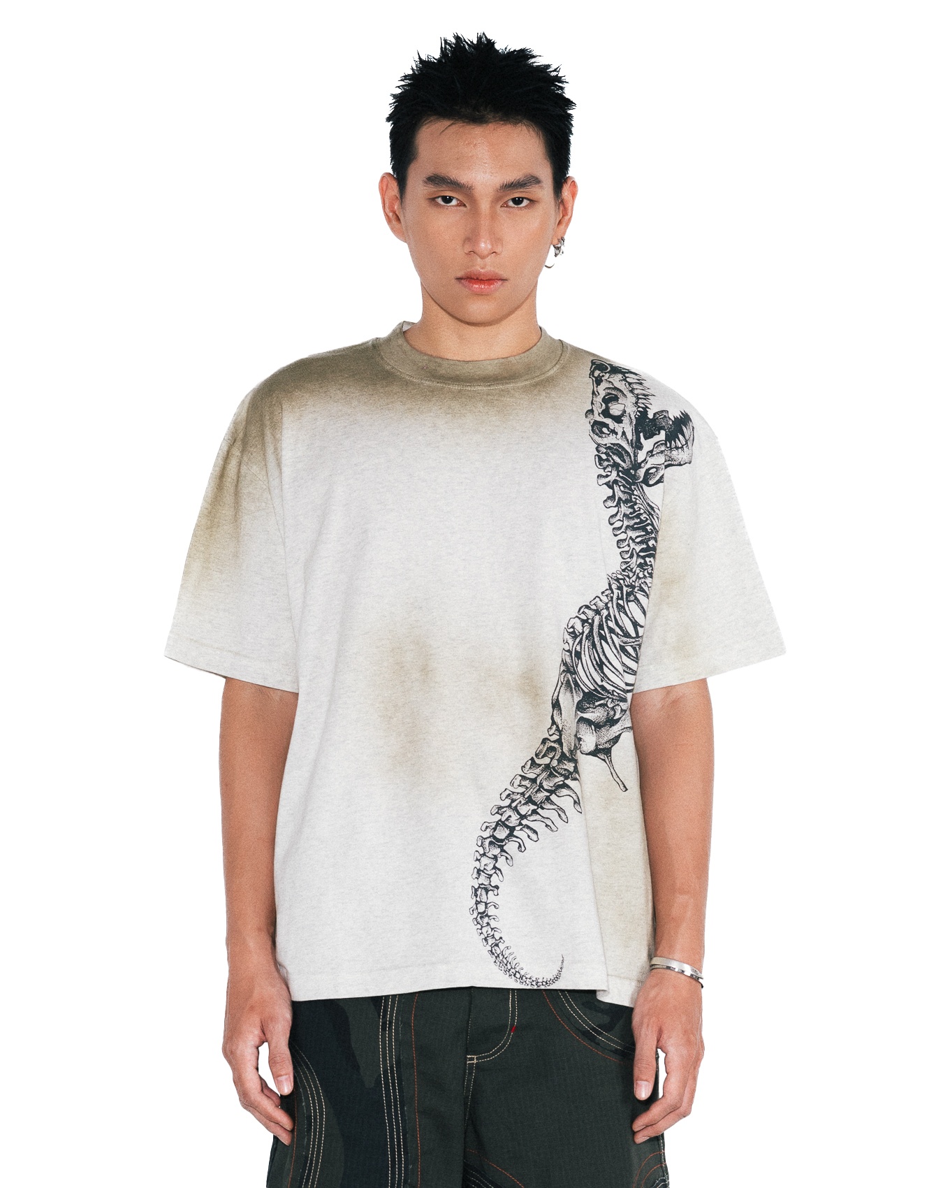 Half Dino Boxy Tee - DirtWash