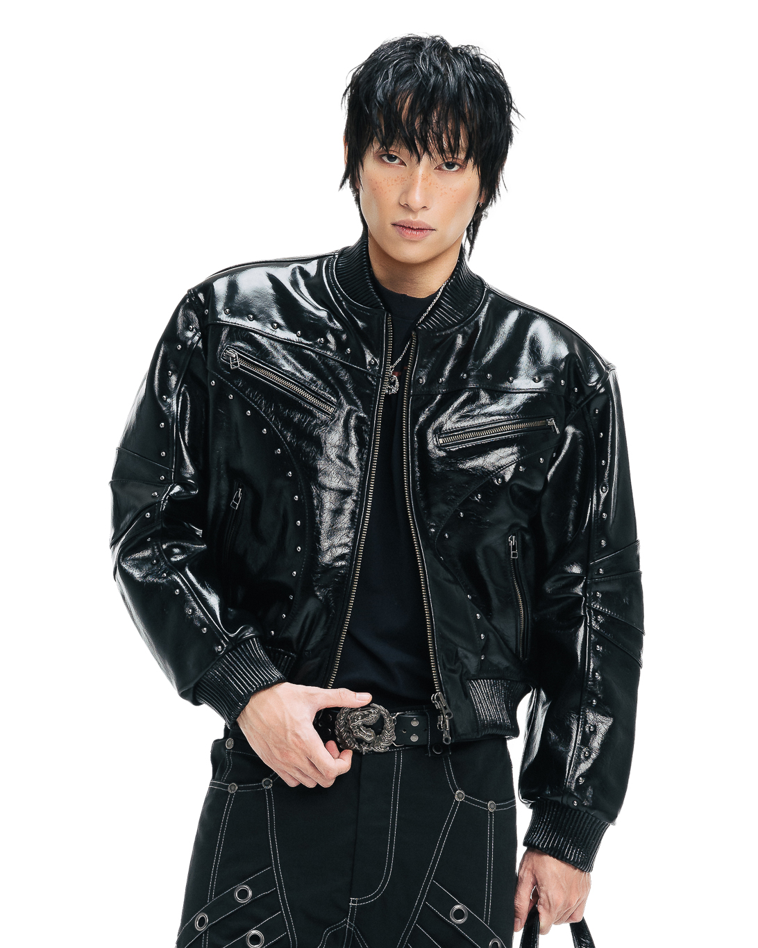 ARMOREDX LEATHER JACKET - BLACK