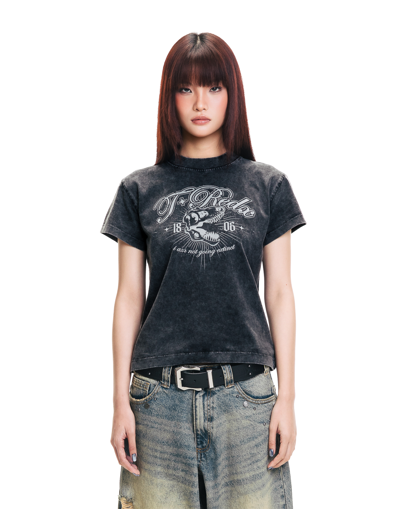 BLASTEDX WASH FITTED TEE - BLACK