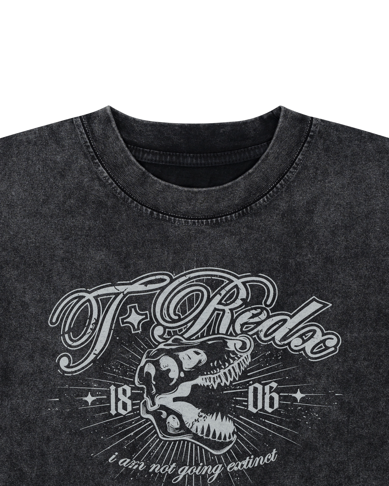 BLASTEDX WASH FITTED TEE - BLACK