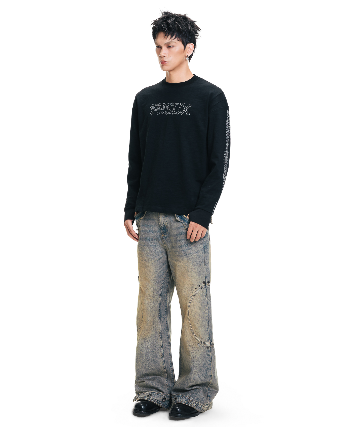 BONNIEDX SLUB LONGSLEEVE - BLACK
