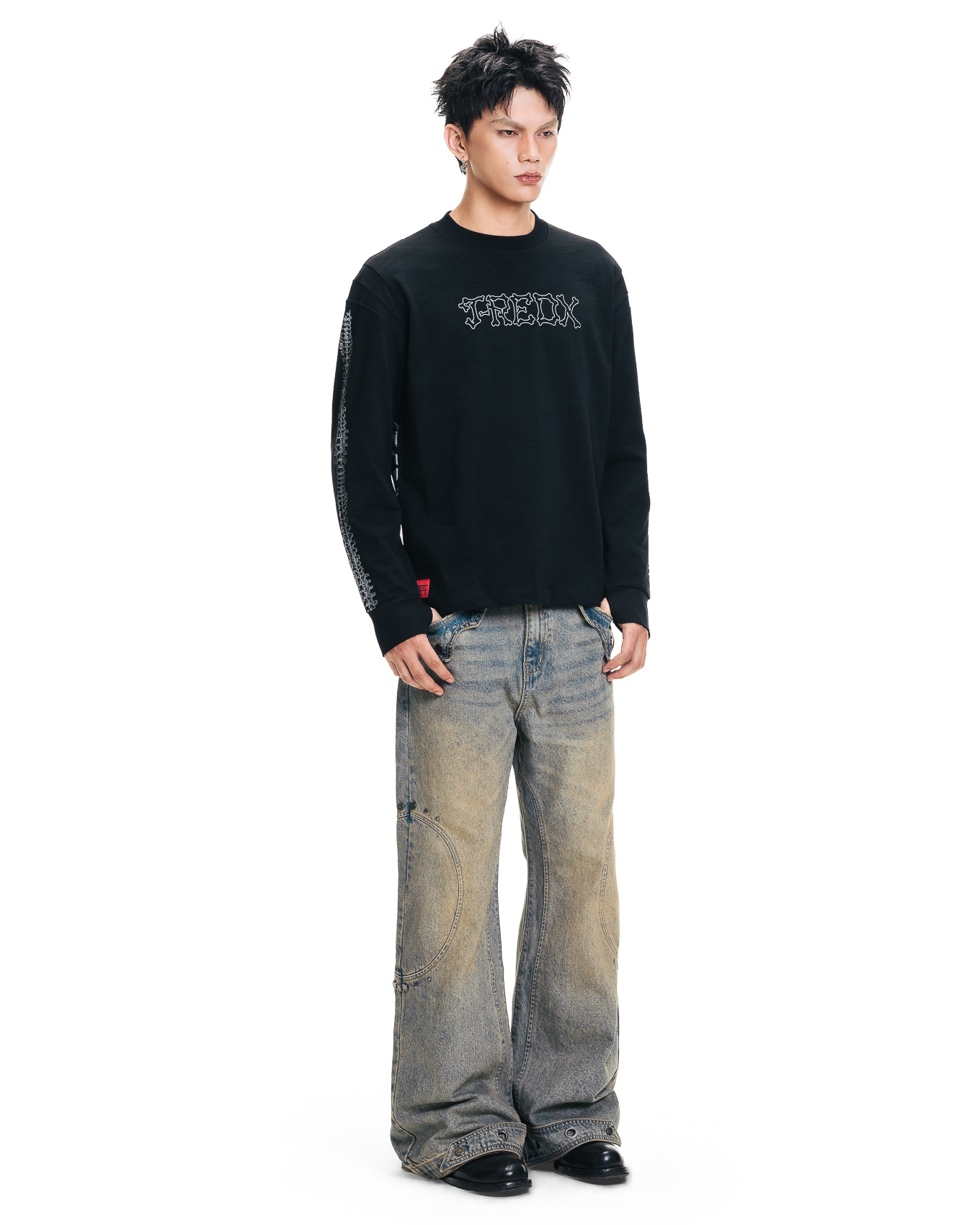 BONNIEDX SLUB LONGSLEEVE - BLACK