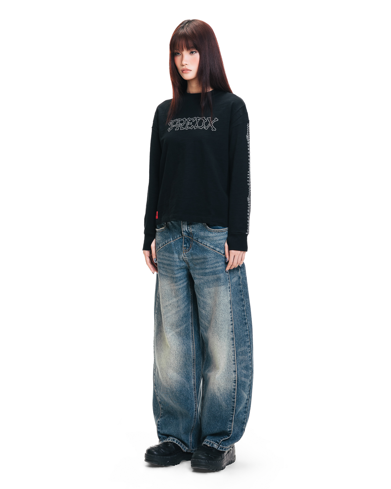 BONNIEDX SLUB LONGSLEEVE - BLACK