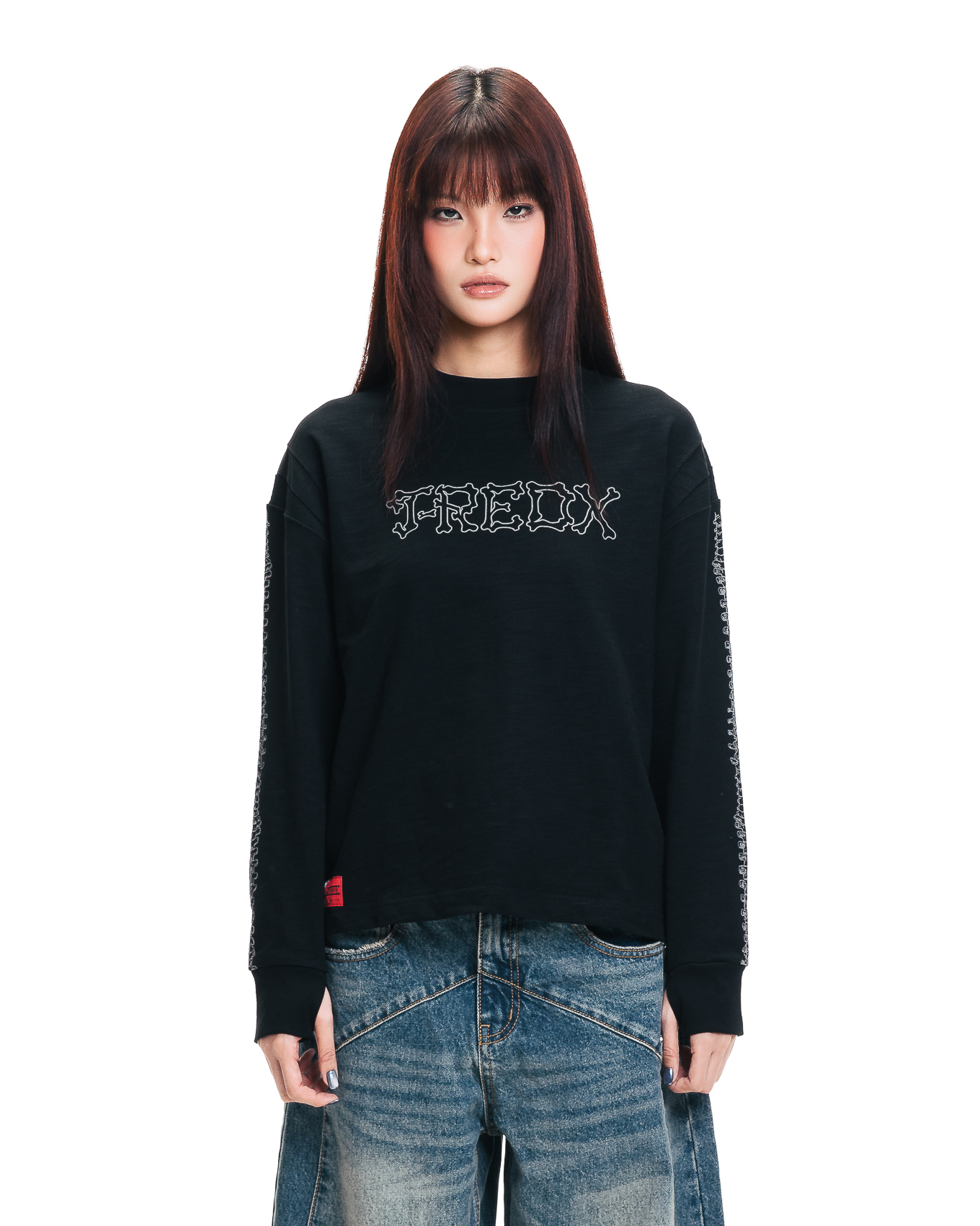 BONNIEDX SLUB LONGSLEEVE - BLACK