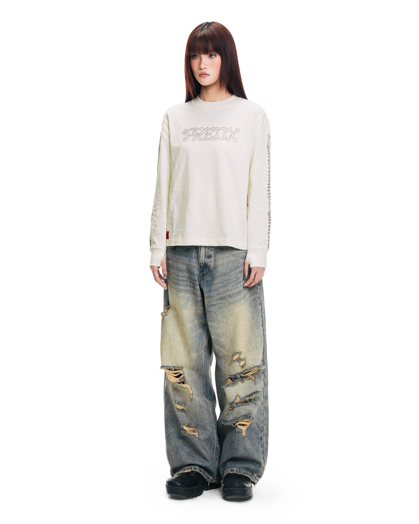 BONNIEDX SLUB LONGSLEEVE - CREAM