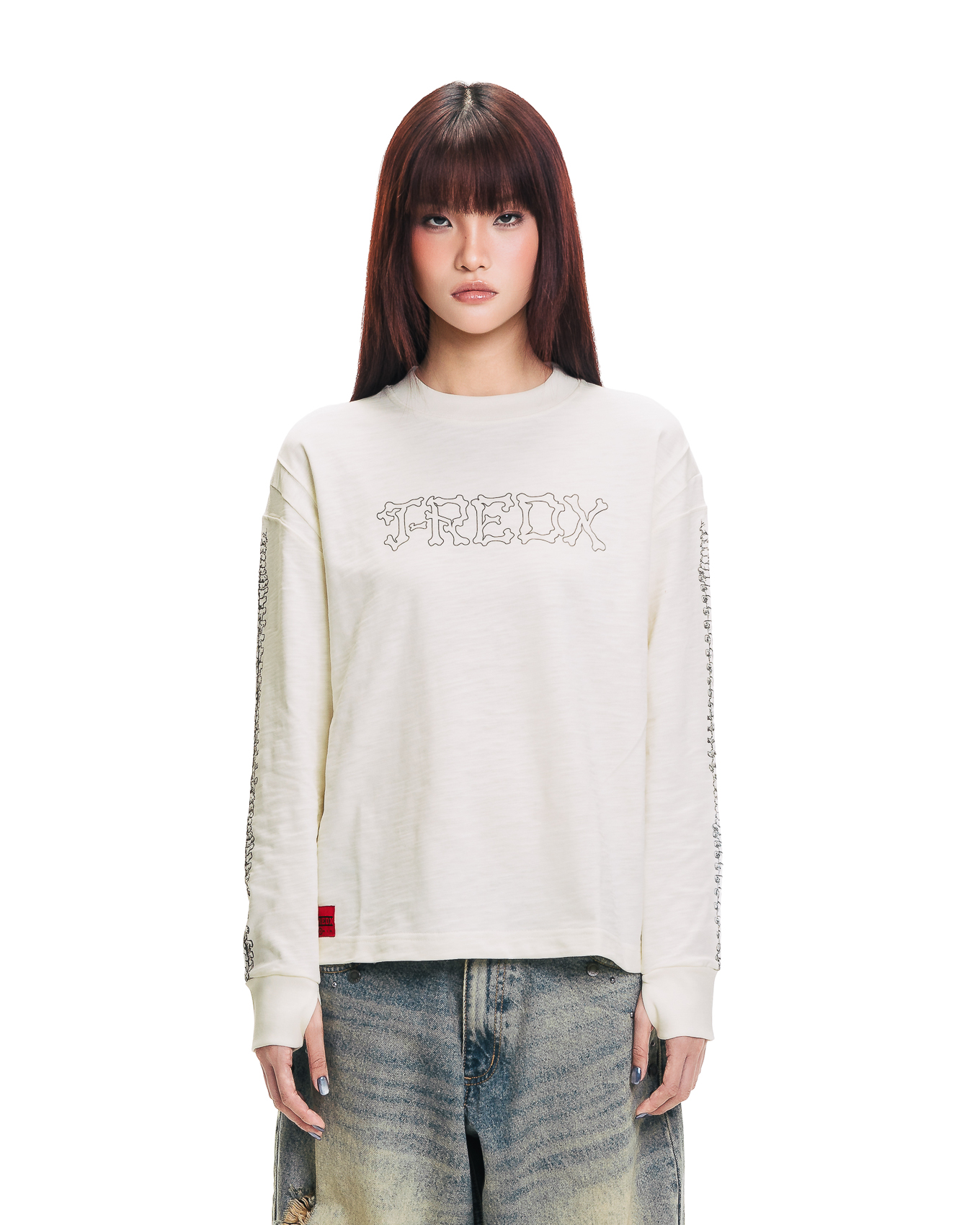 BONNIEDX SLUB LONGSLEEVE - CREAM