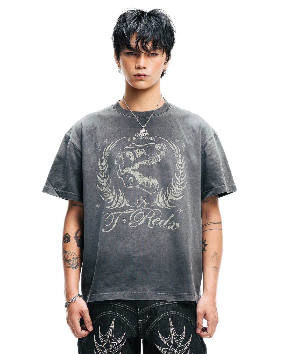 CR - ULNEDX WASH TEE - DARK GREY