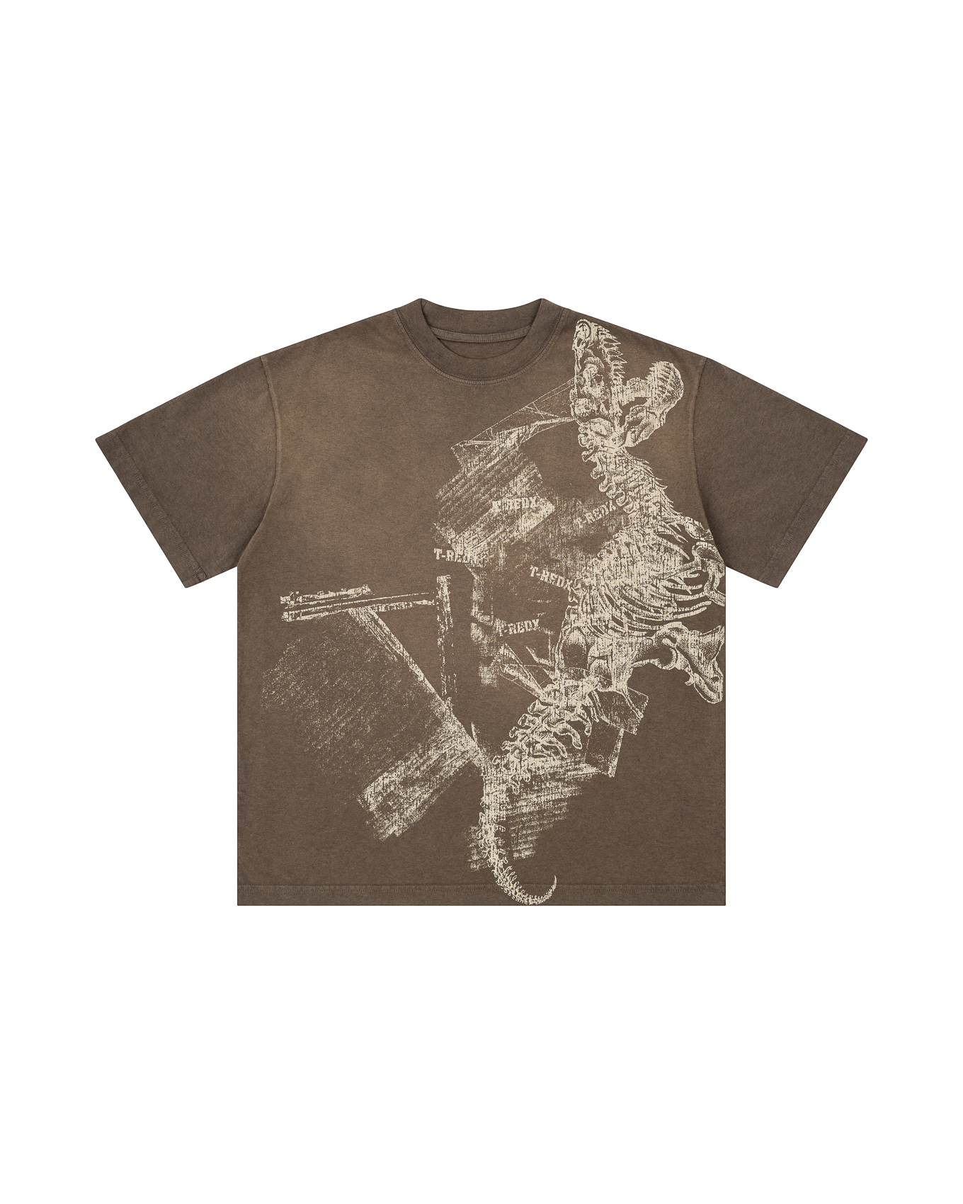 CRACKDINOEDX WASHED TEE - MOCHA