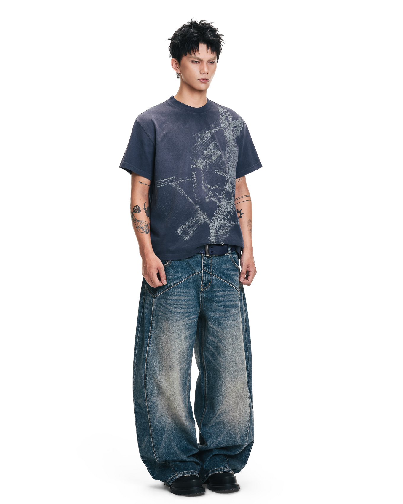 CRACKDINOEDX WASHED TEE - PURPLE