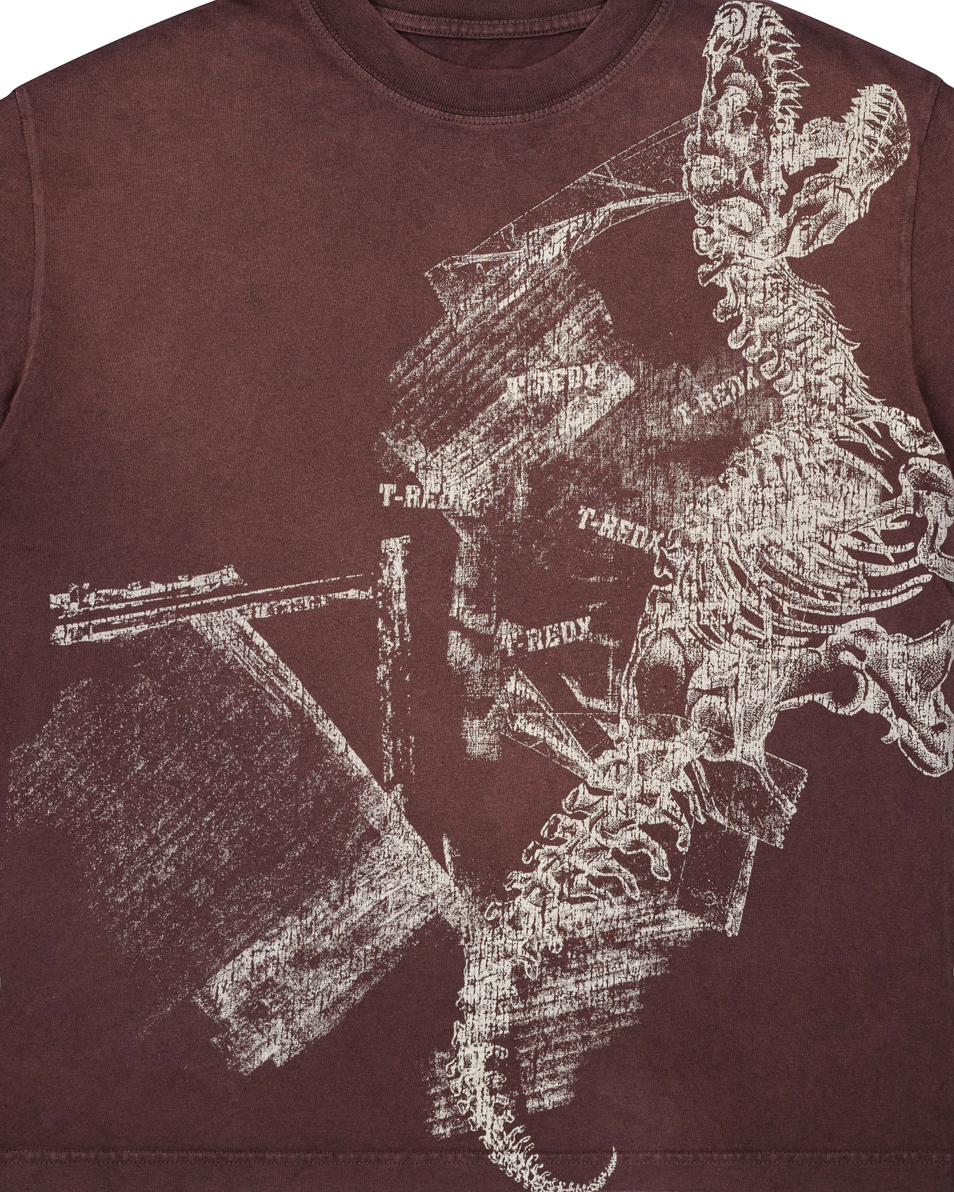 CRACKDINOEDX WASHED TEE - RED