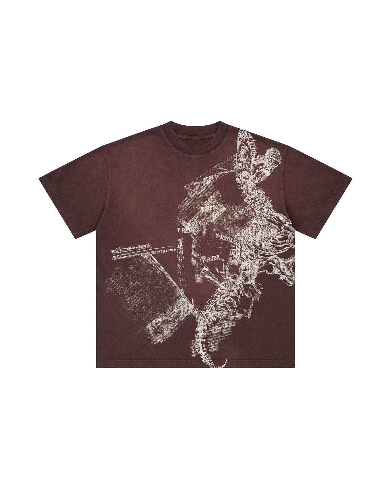 CRACKDINOEDX WASHED TEE - RED