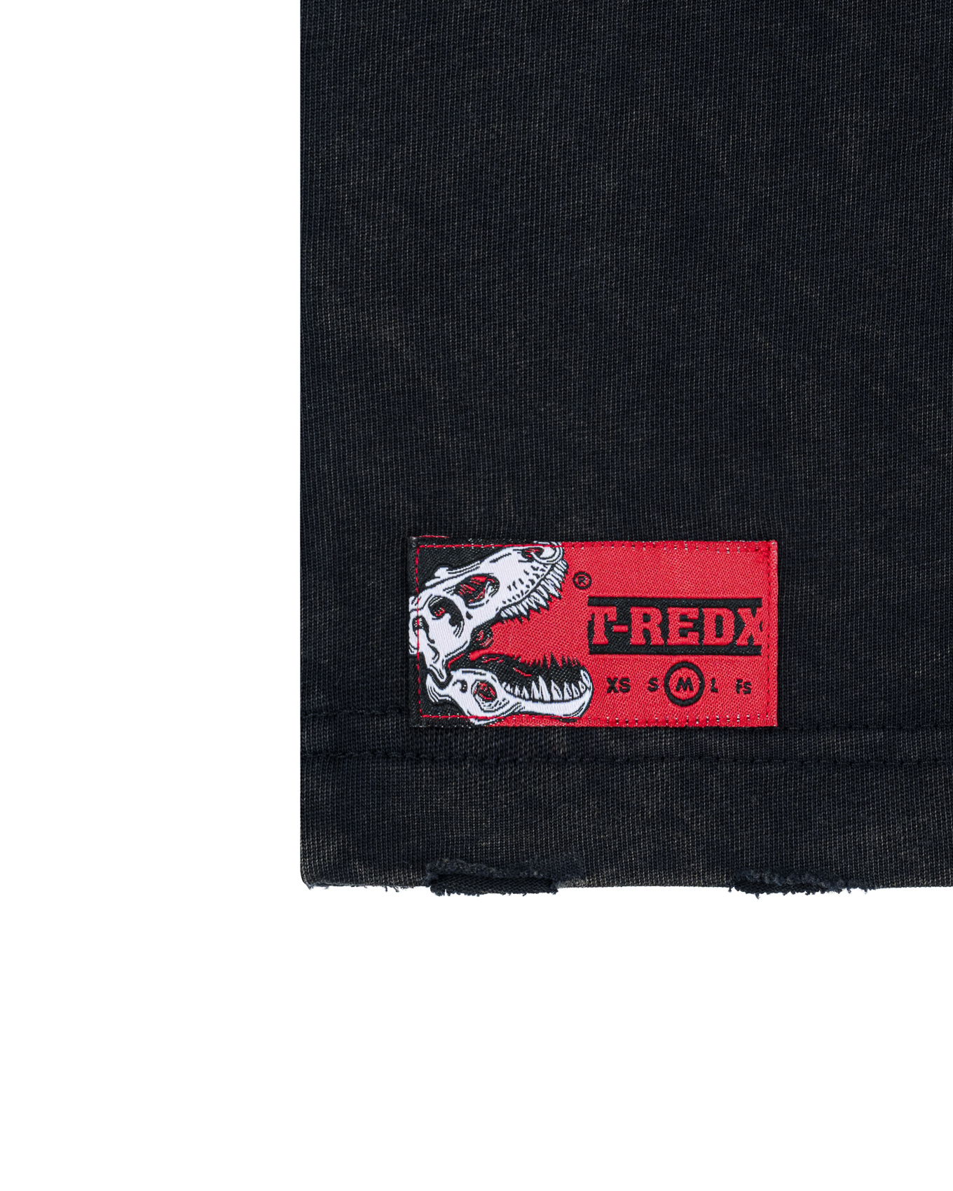 CRACKEDX RIB TEE - BLACK