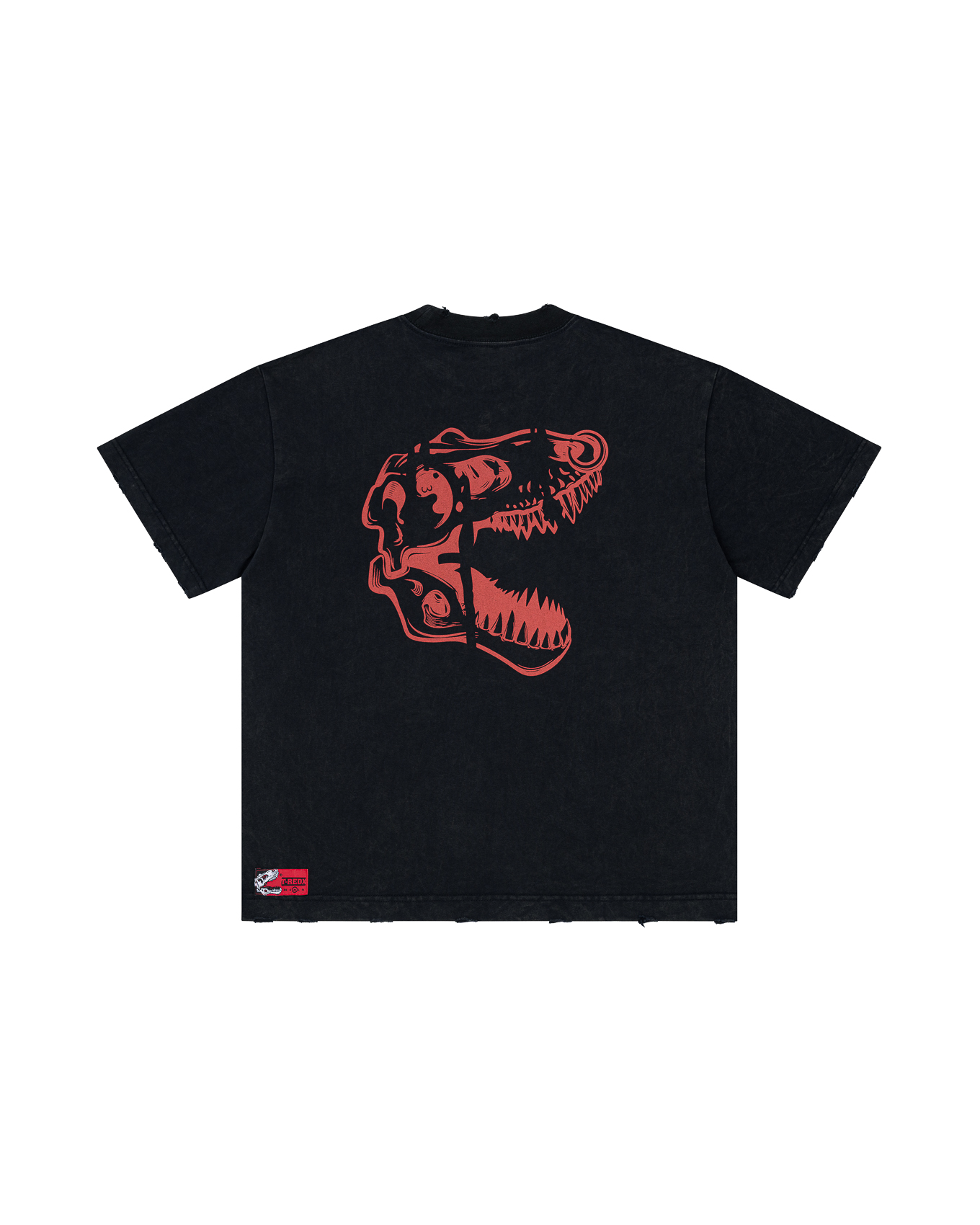 CRACKEDX RIB TEE - BLACK