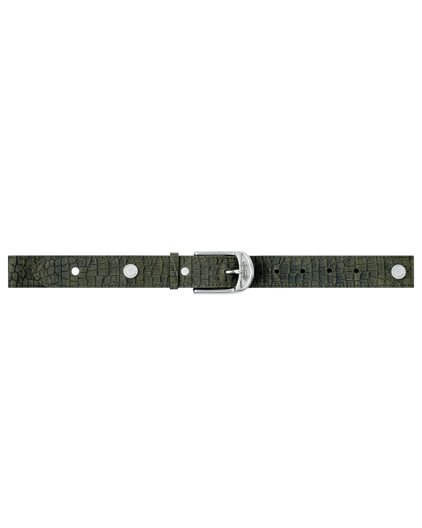 CROCODEDX LEATHER BELT - OLIVE
