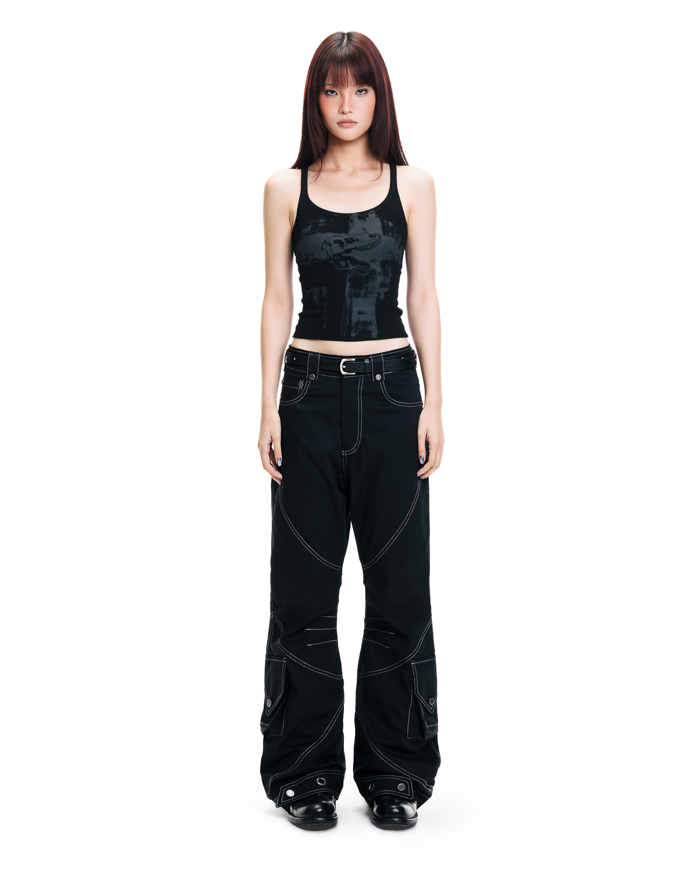 CURVEDX FLARE PANTS - BLACK