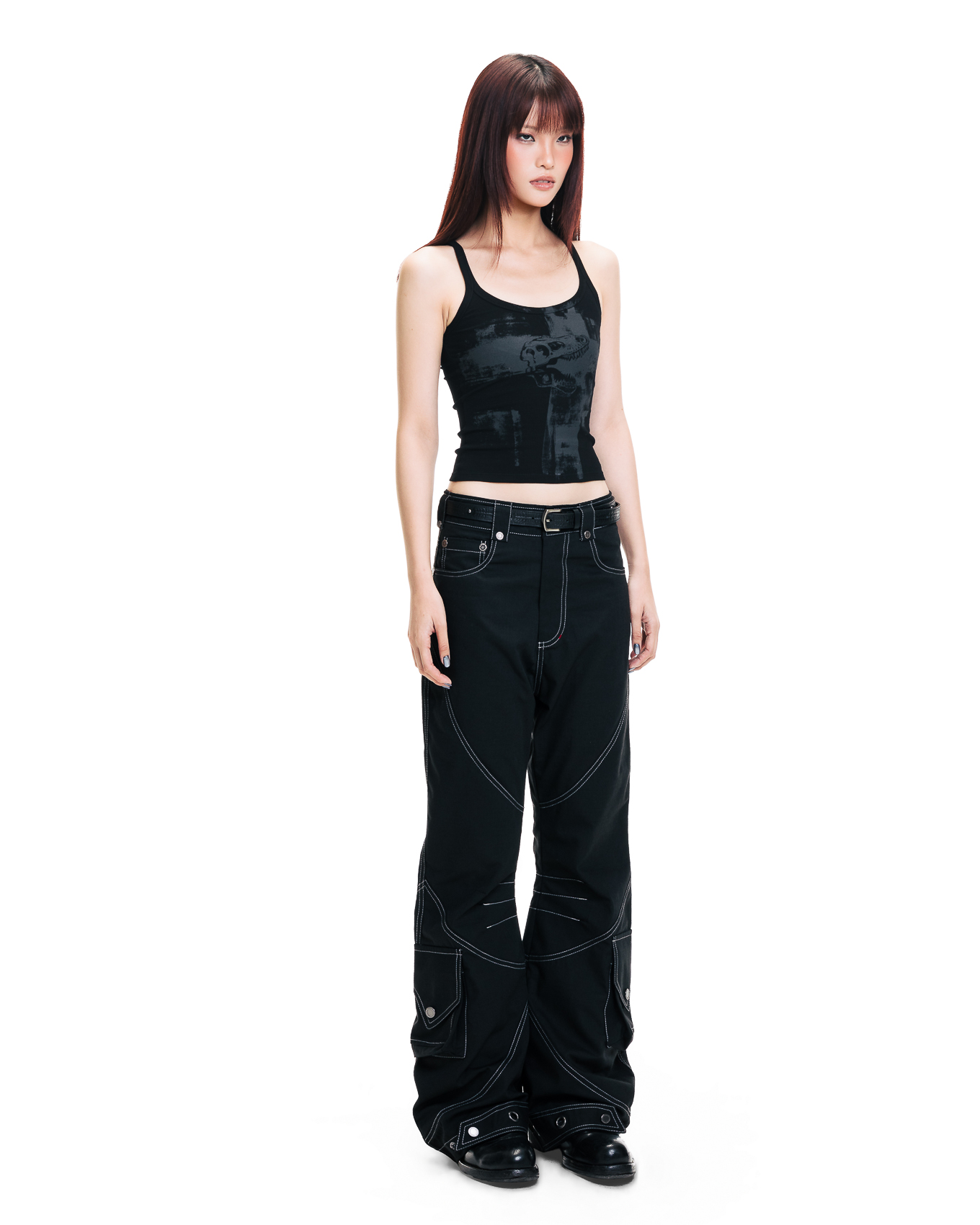 CURVEDX FLARE PANTS - BLACK