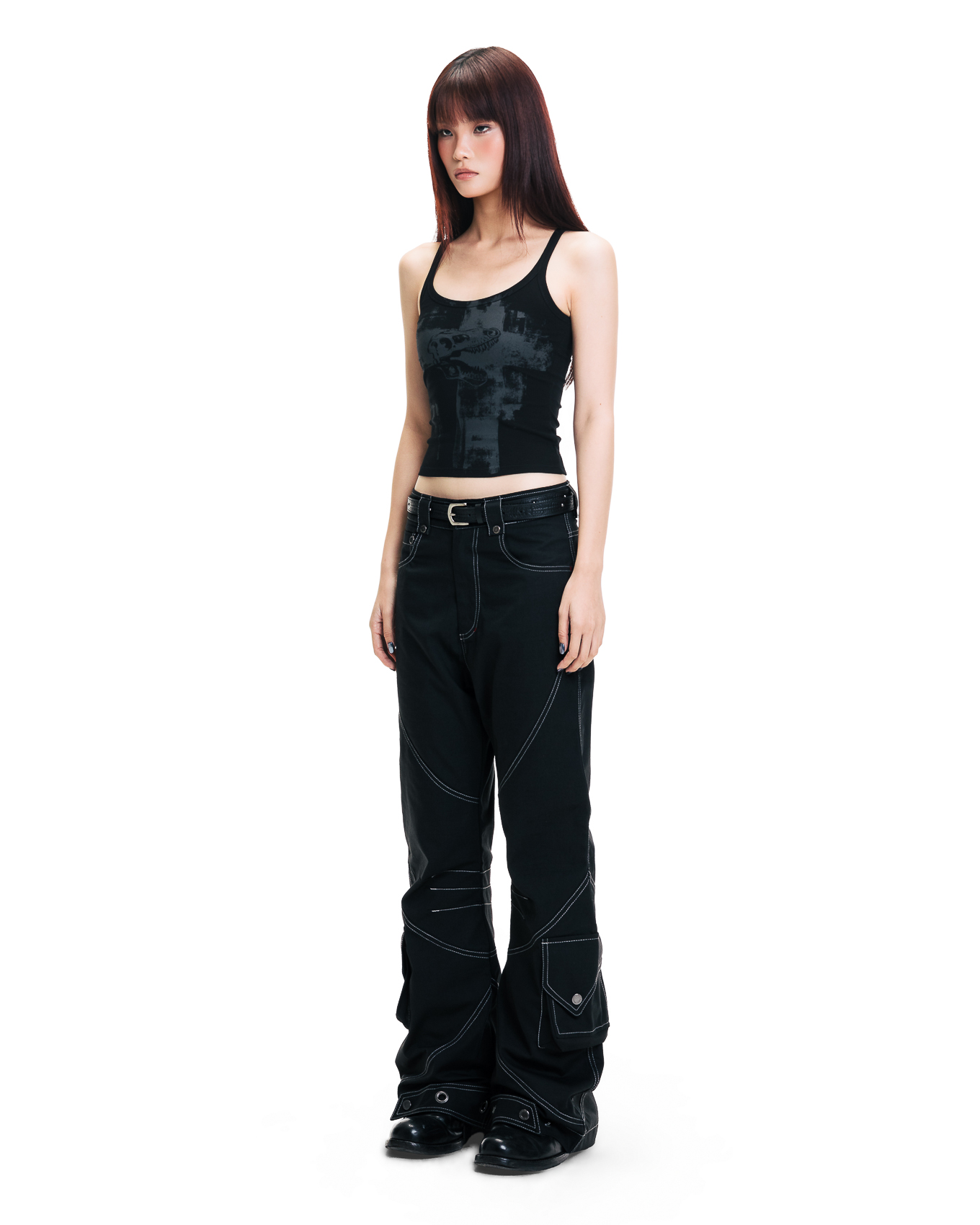 CURVEDX FLARE PANTS - BLACK