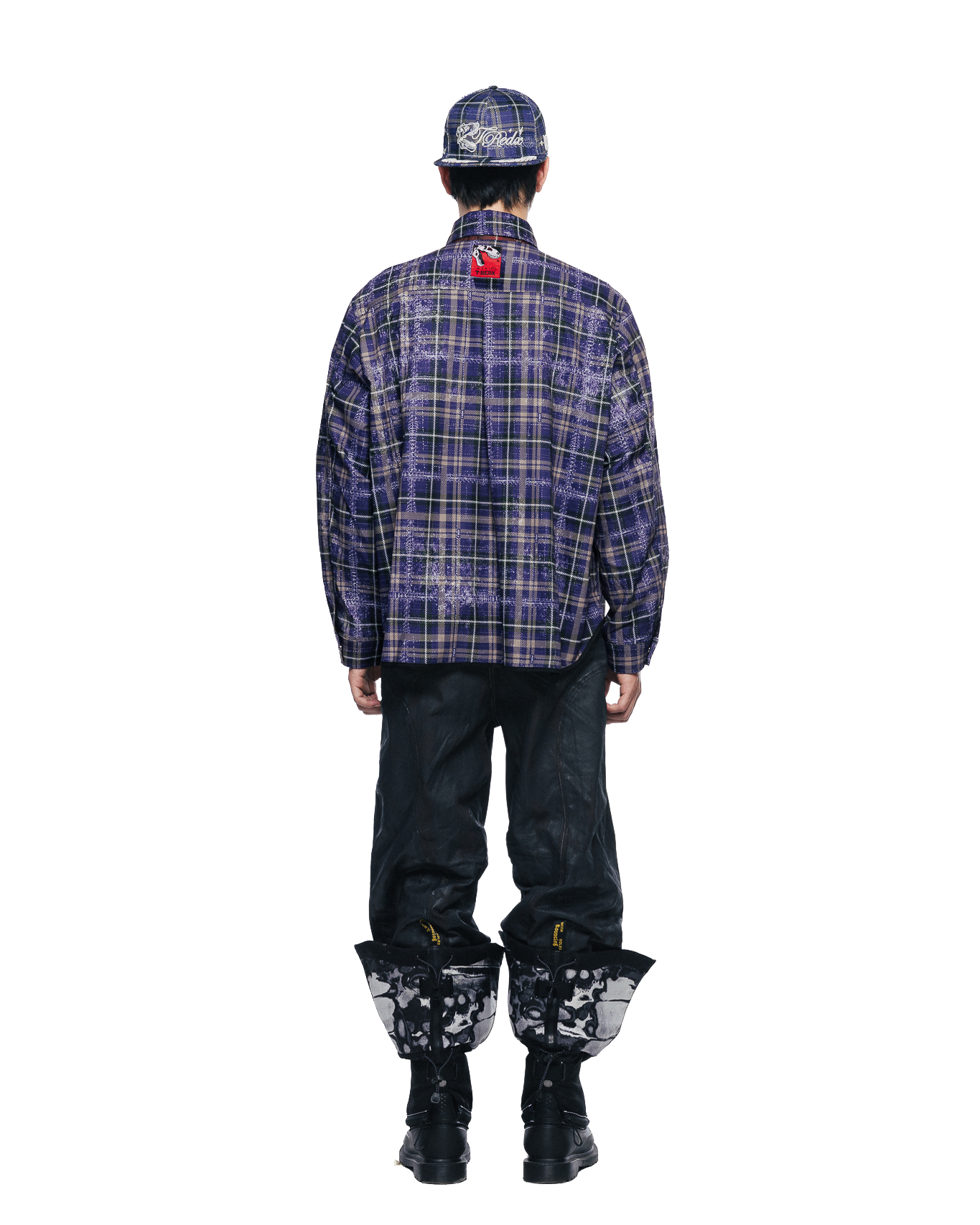DAZZELE REVERSIBLE SHIRT - Purple / Mocha Blue