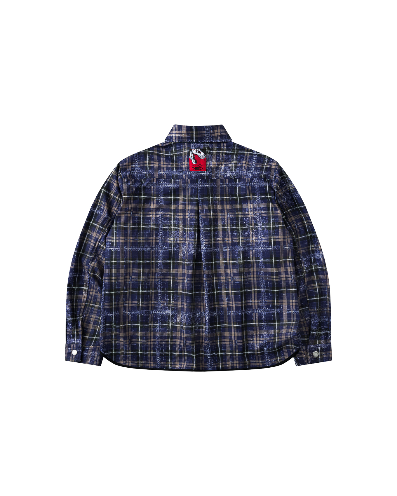 DAZZELE REVERSIBLE SHIRT - Purple / Mocha Blue