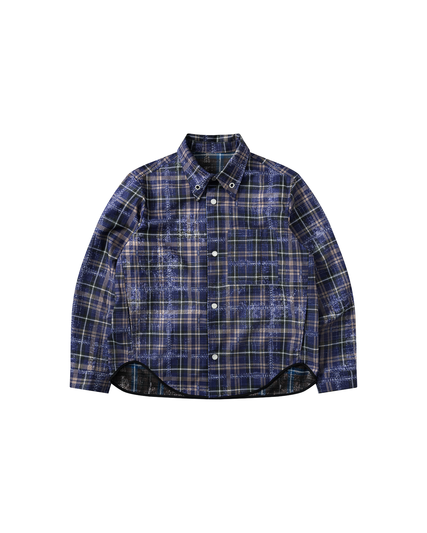 DAZZELE REVERSIBLE SHIRT - Purple / Mocha Blue