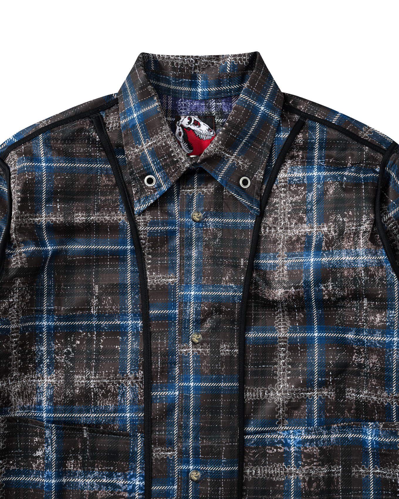 DAZZELE REVERSIBLE SHIRT - Purple / Mocha Blue