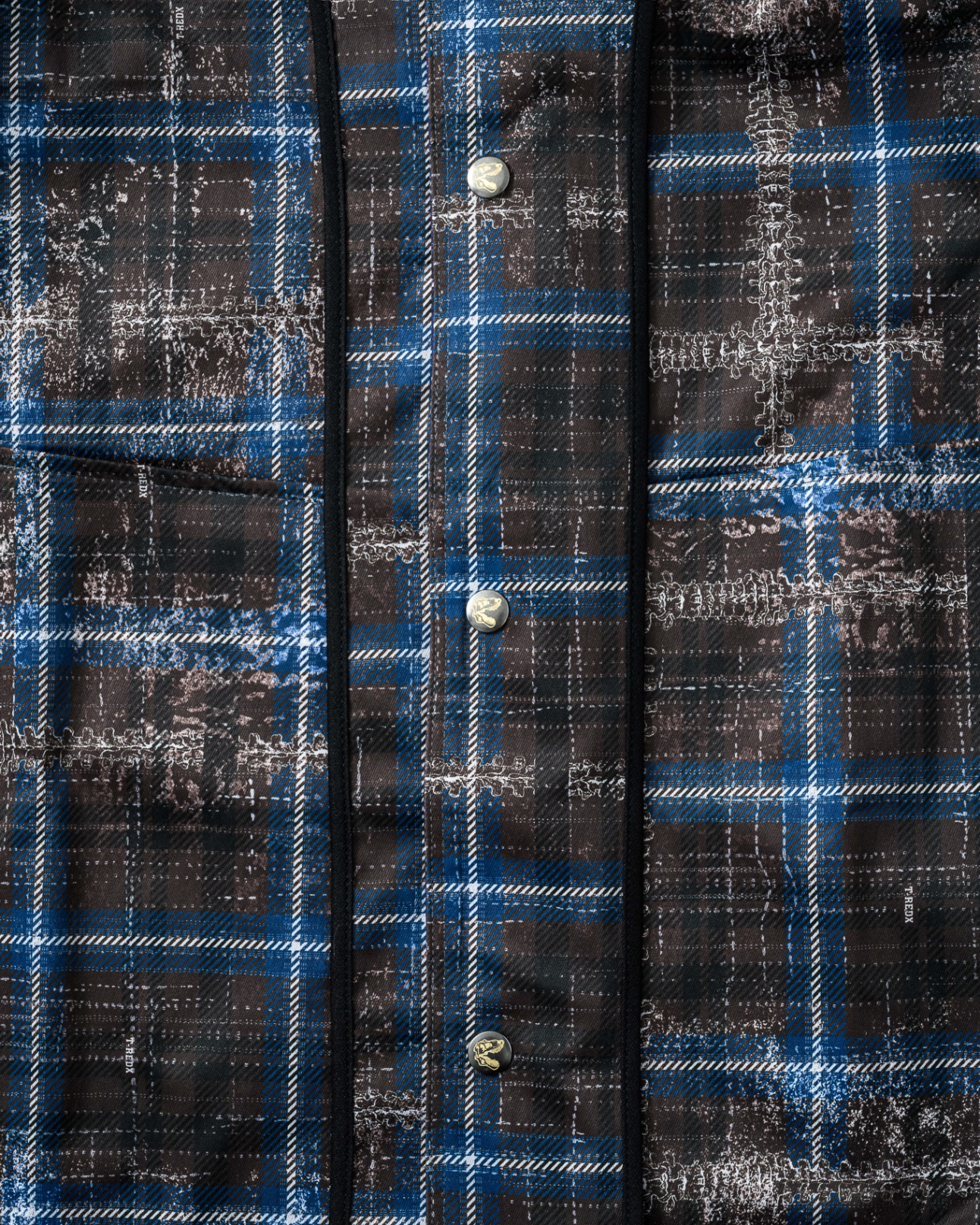 DAZZELE REVERSIBLE SHIRT - Purple / Mocha Blue