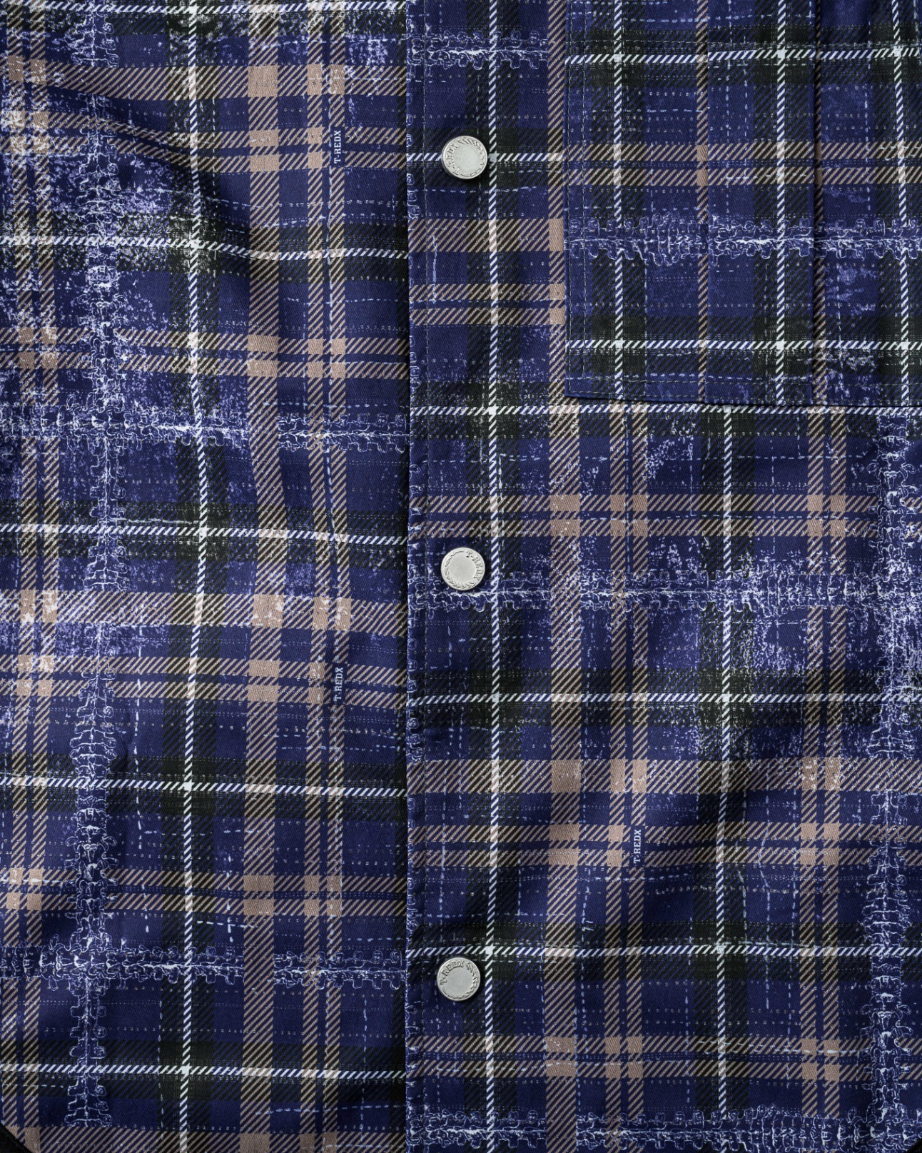 DAZZELE REVERSIBLE SHIRT - Purple / Mocha Blue