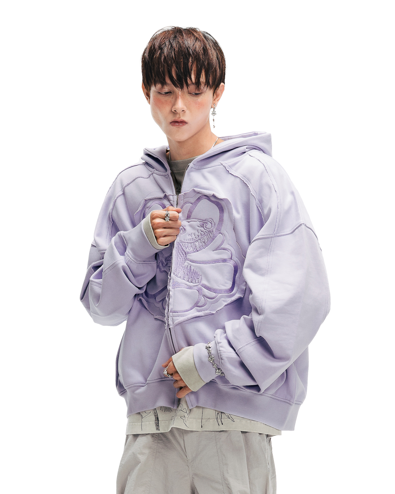 HAKURI ZIPPED HOODIE
