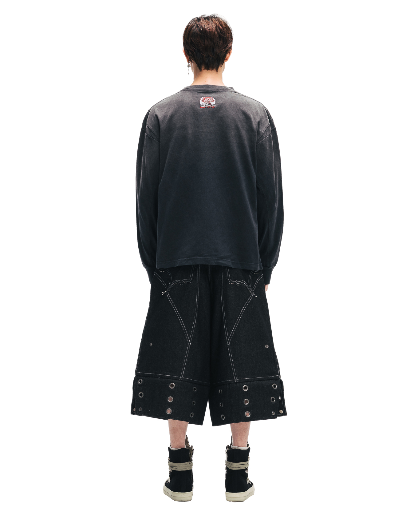 HENKA WASHED LONGSLEEVES - BLACK