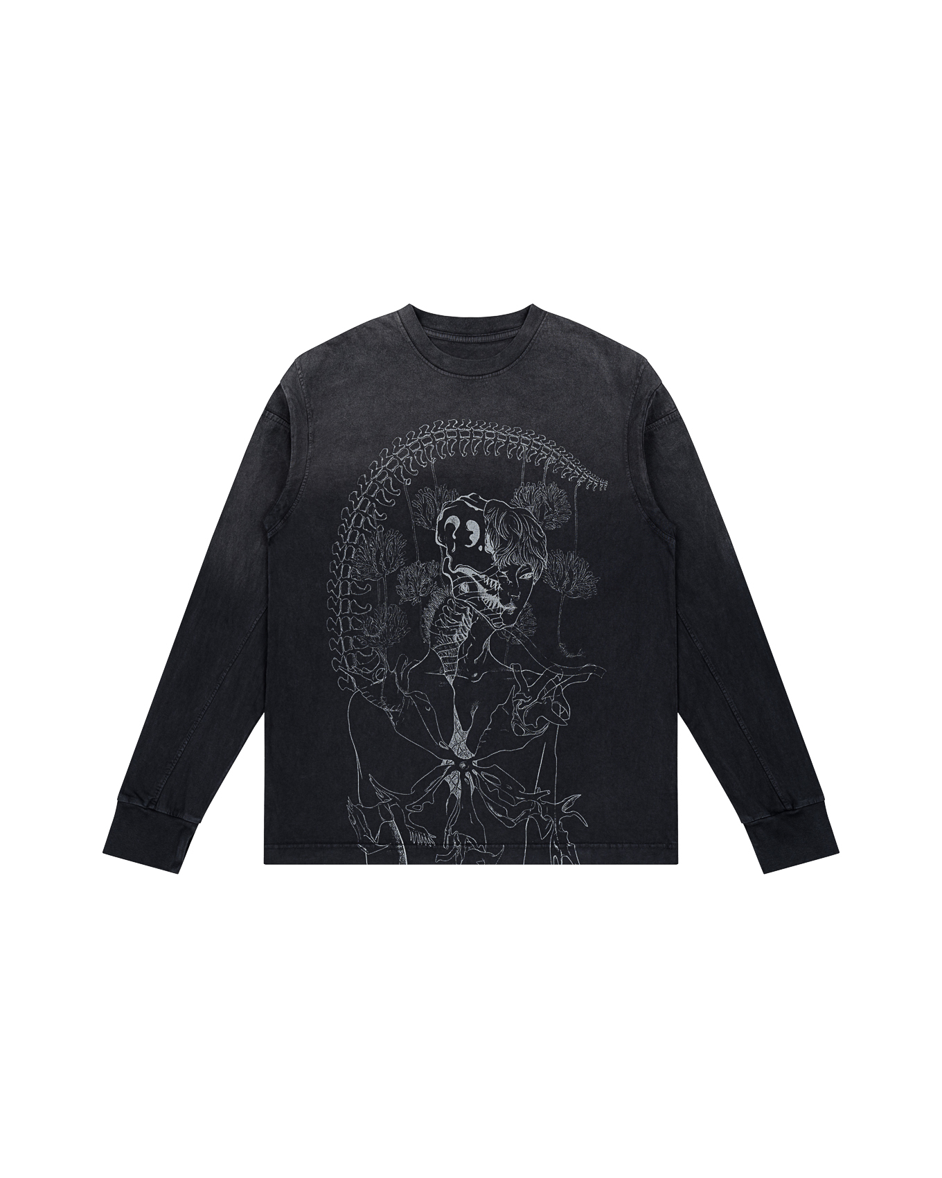 HENKA WASHED LONGSLEEVES - BLACK
