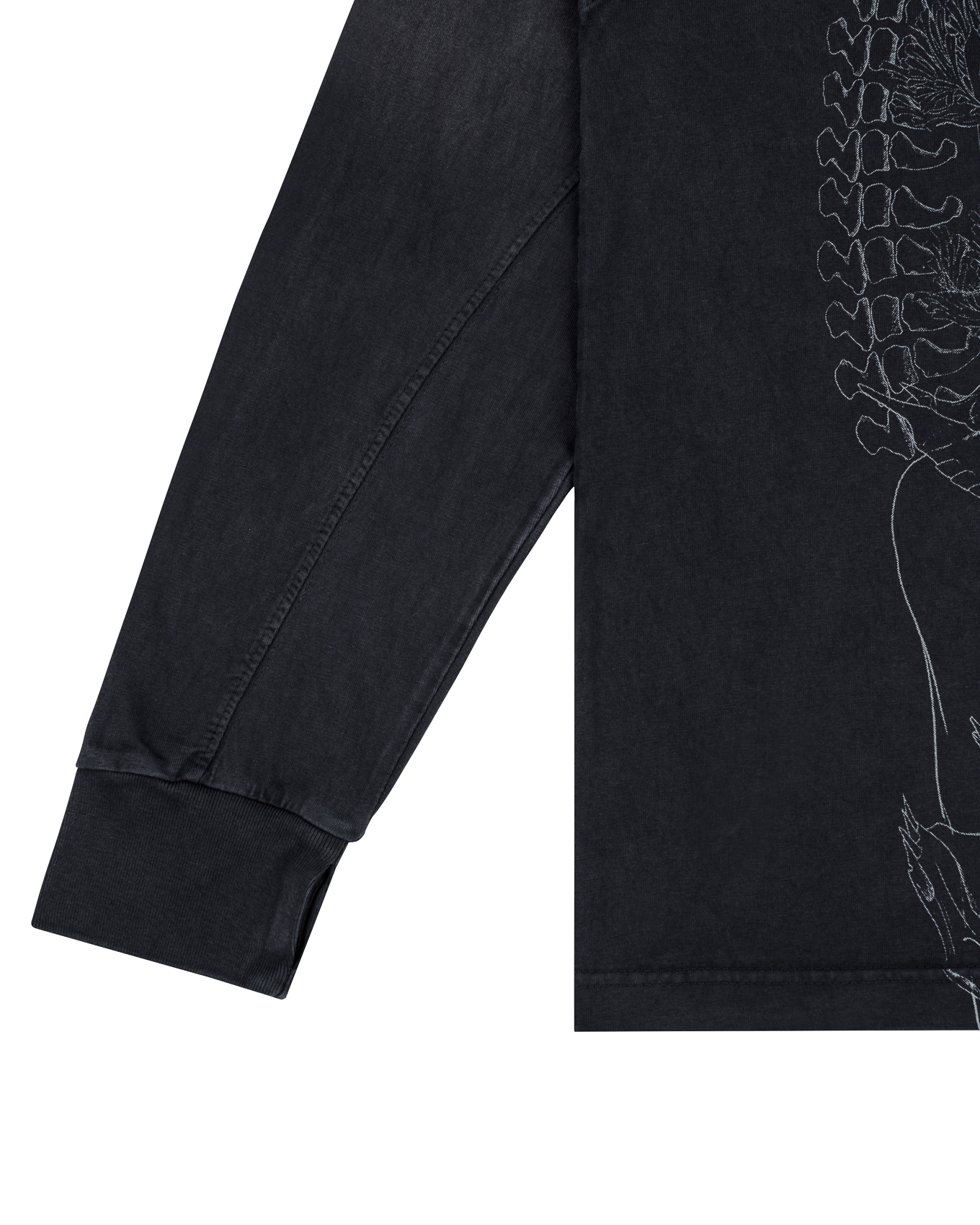 HENKA WASHED LONGSLEEVES - BLACK