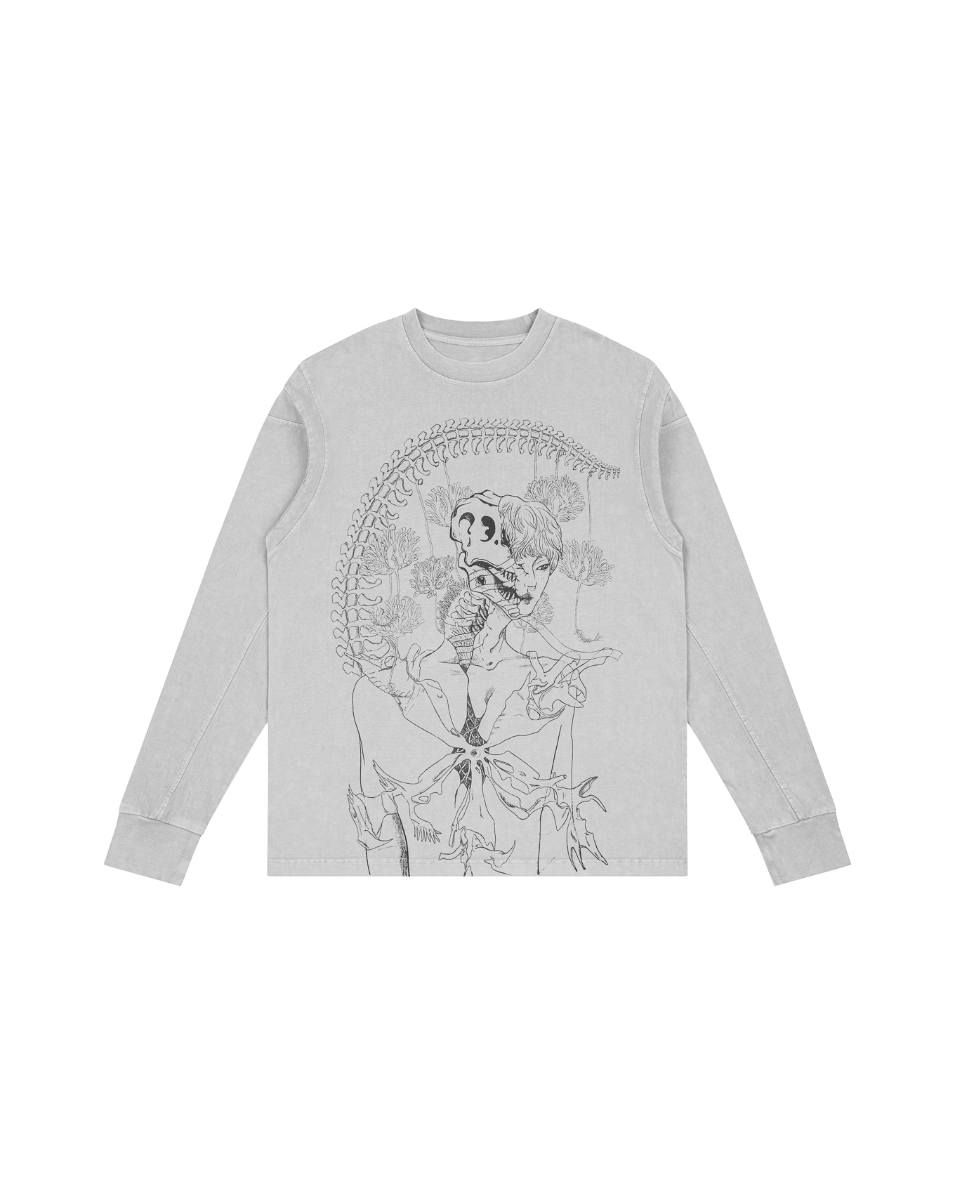 HENKA WASHED LONGSLEEVES - GREY