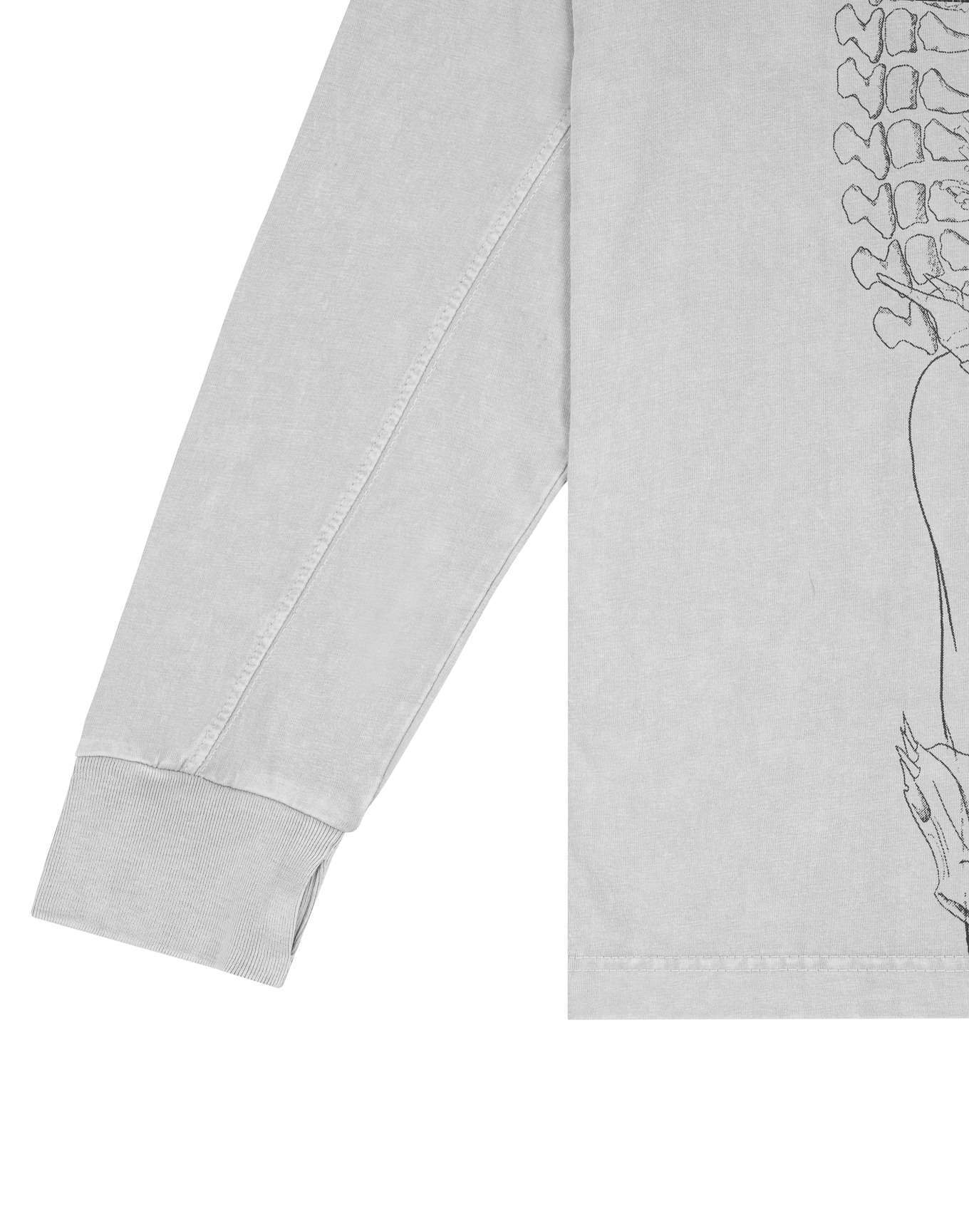 HENKA WASHED LONGSLEEVES - GREY