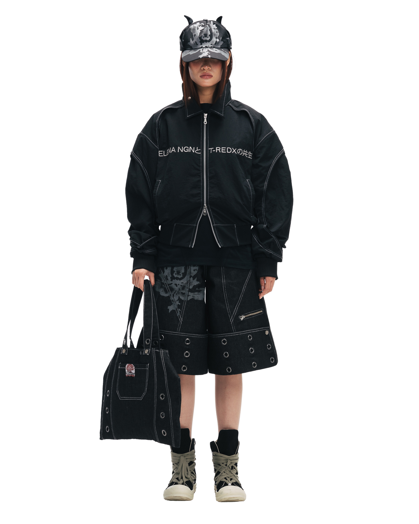 KYOSEI REVERSIBLE BOMBER JACKET - BLACK