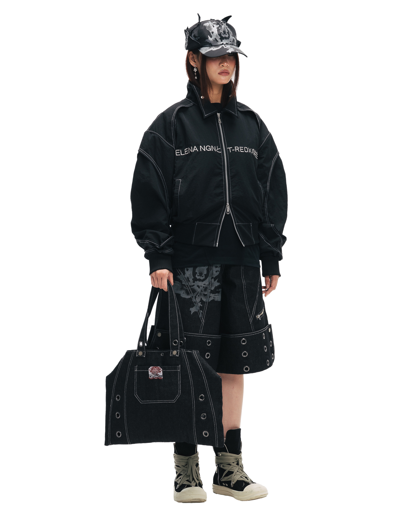 KYOSEI REVERSIBLE BOMBER JACKET - BLACK