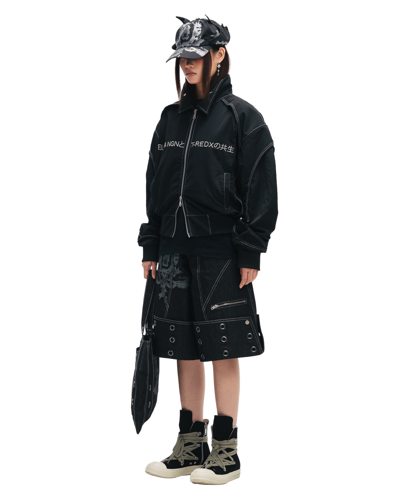 KYOSEI REVERSIBLE BOMBER JACKET - BLACK