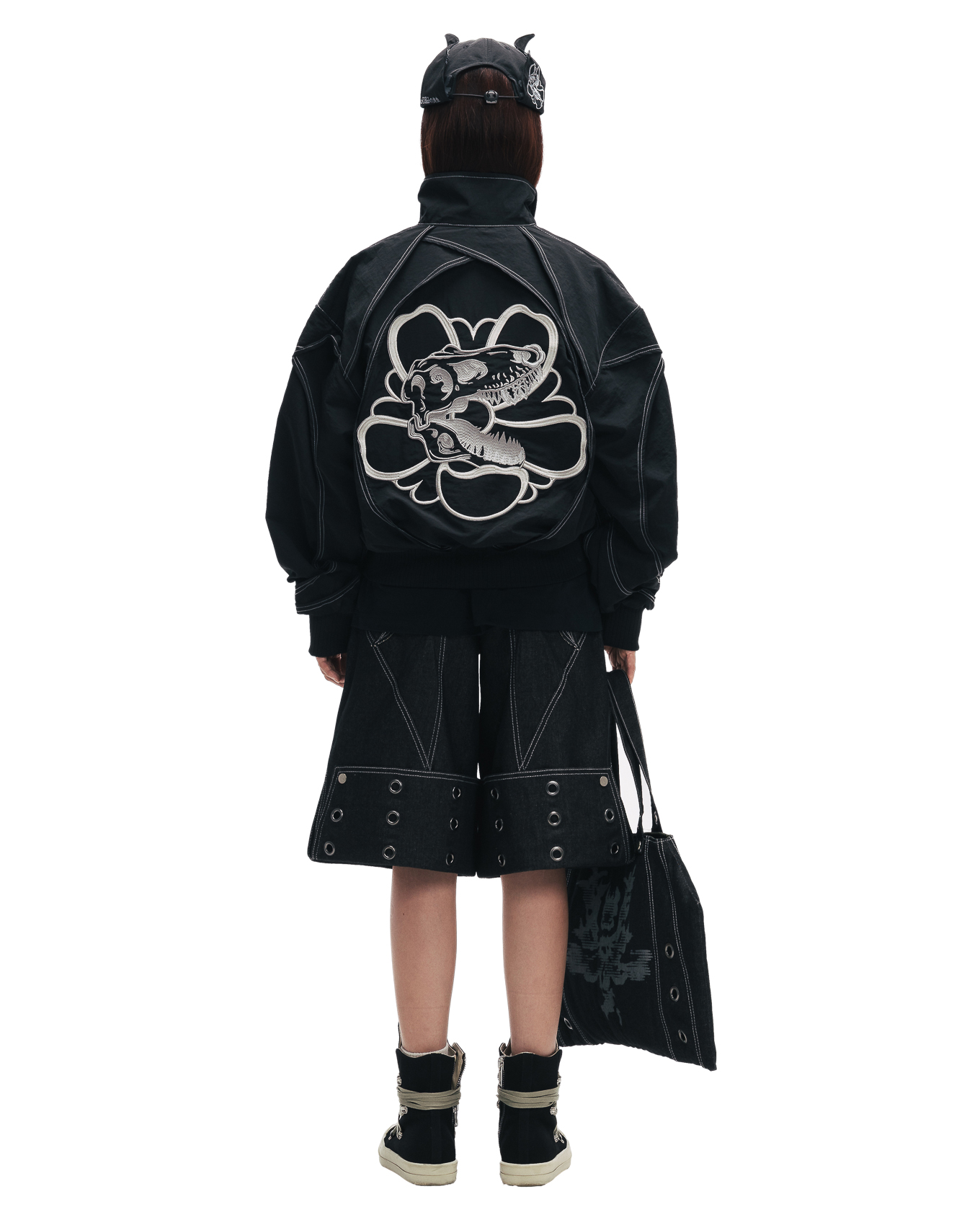 KYOSEI REVERSIBLE BOMBER JACKET - BLACK