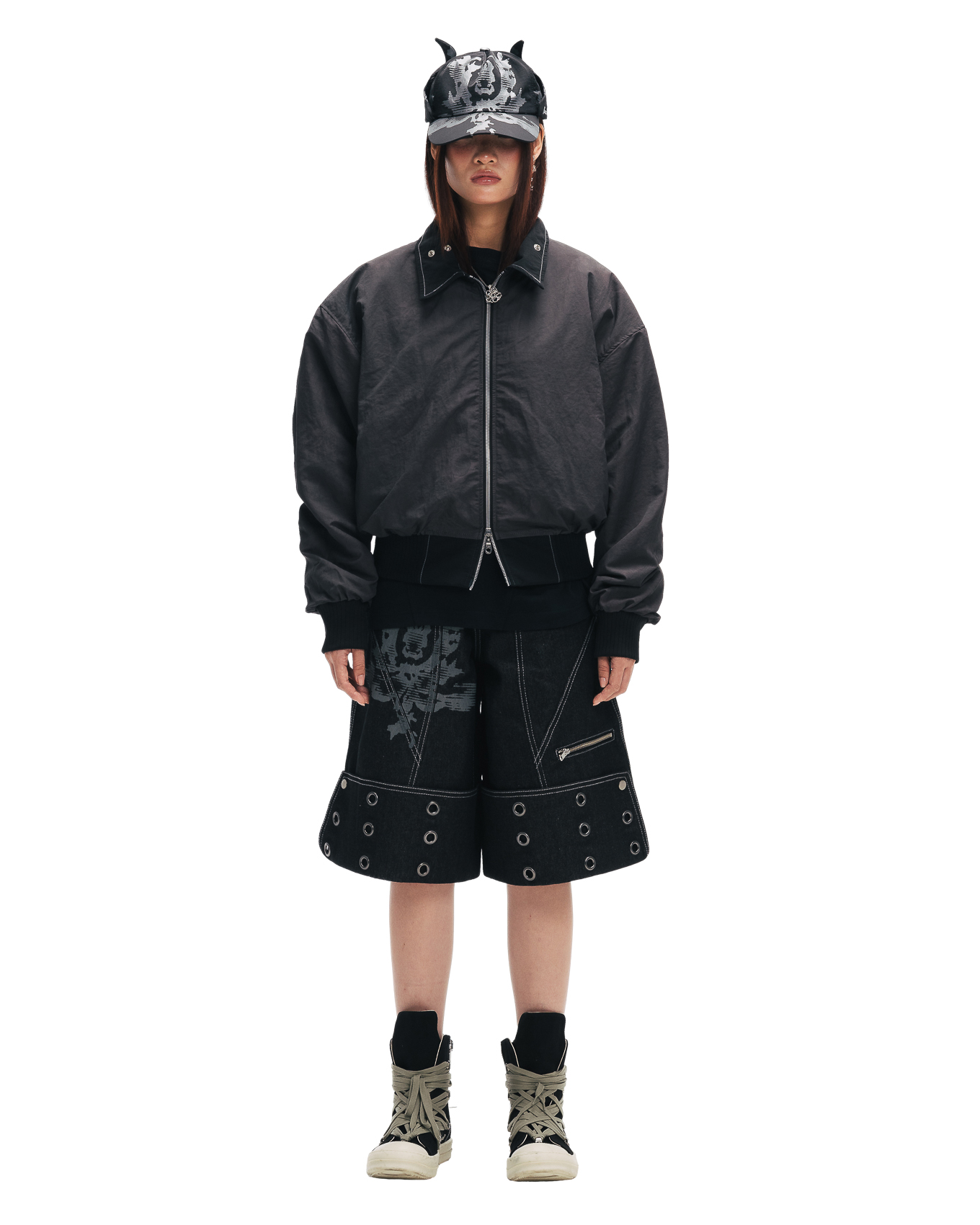 KYOSEI REVERSIBLE BOMBER JACKET - BLACK