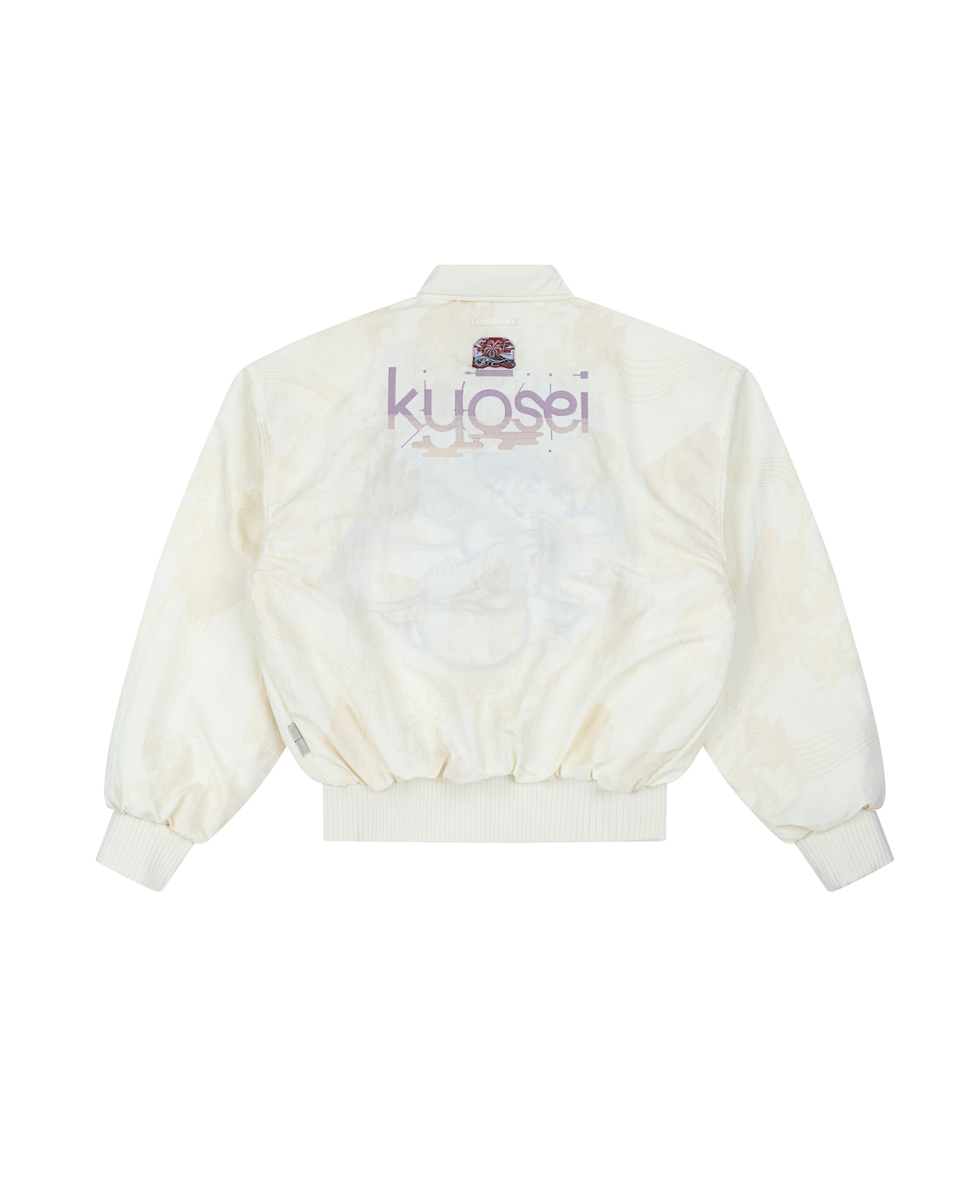 KYOSEI REVERSIBLE BOMBER JACKET - CREAM WHITE