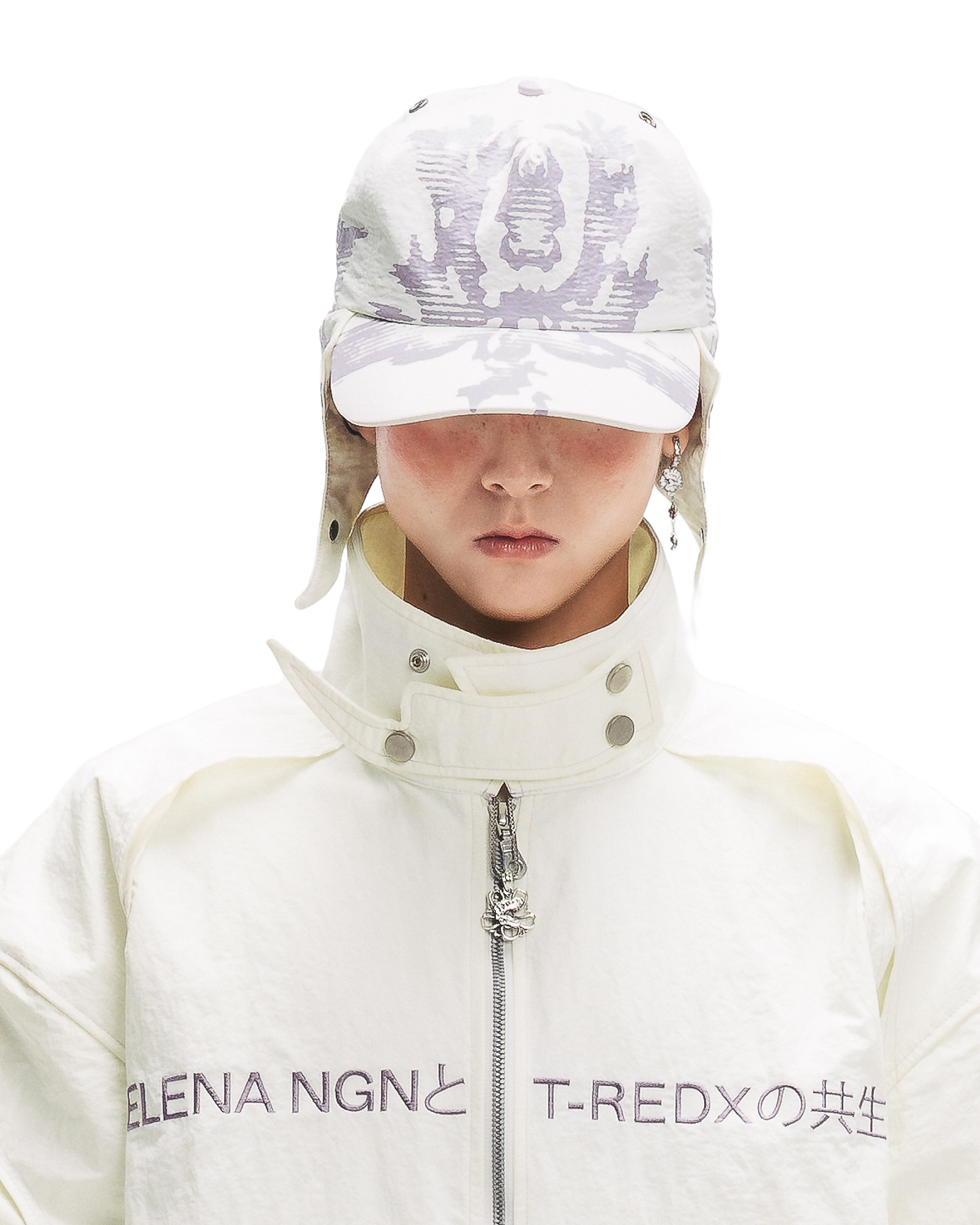 KYOSEI REVERSIBLE BOMBER JACKET - CREAM WHITE