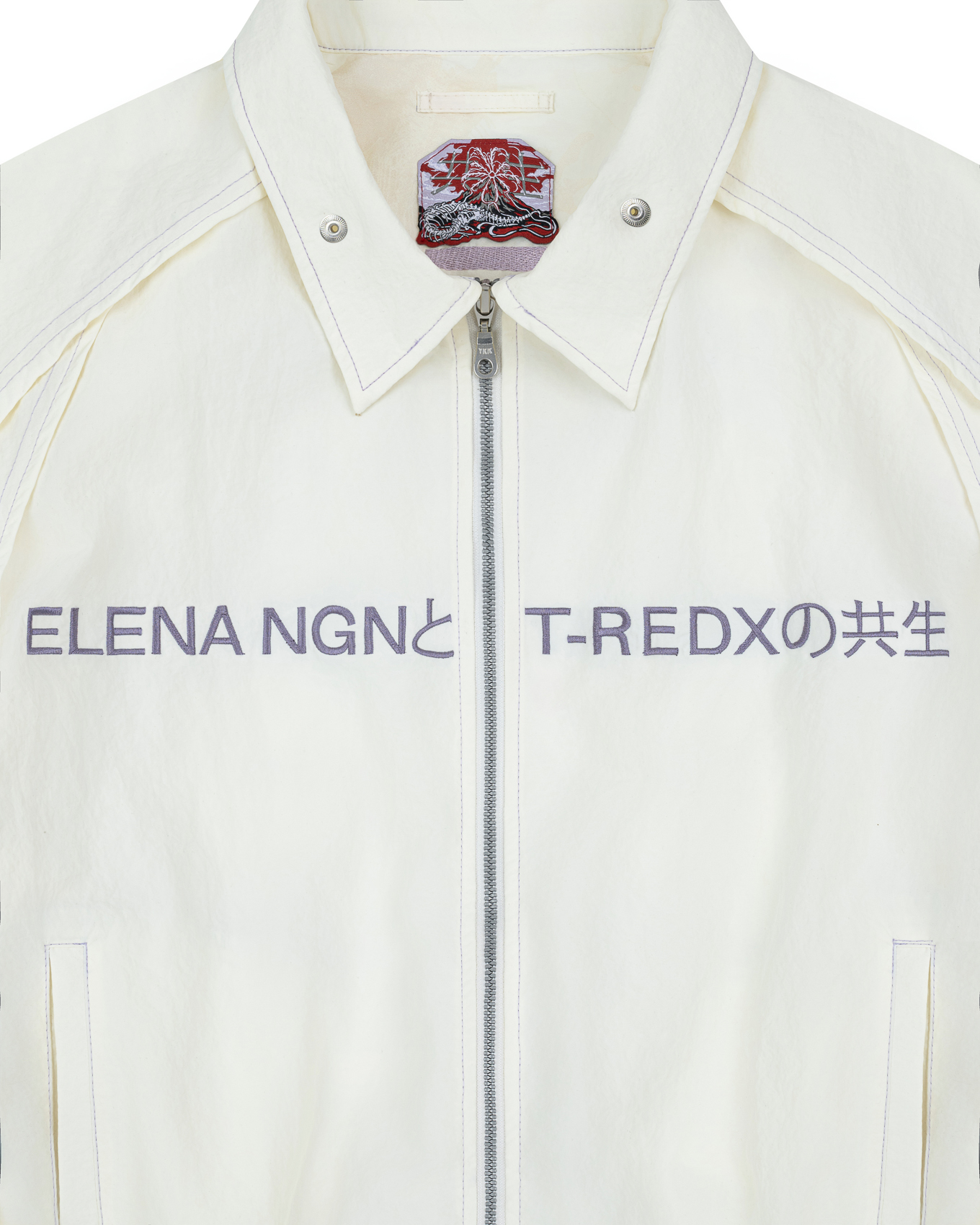 KYOSEI REVERSIBLE BOMBER JACKET - CREAM WHITE