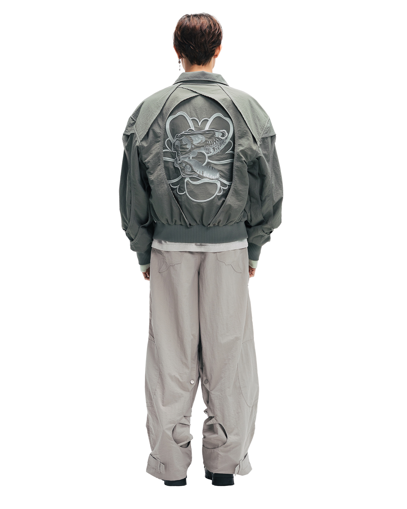 KYOSEI REVERSIBLE BOMBER JACKET - GREY