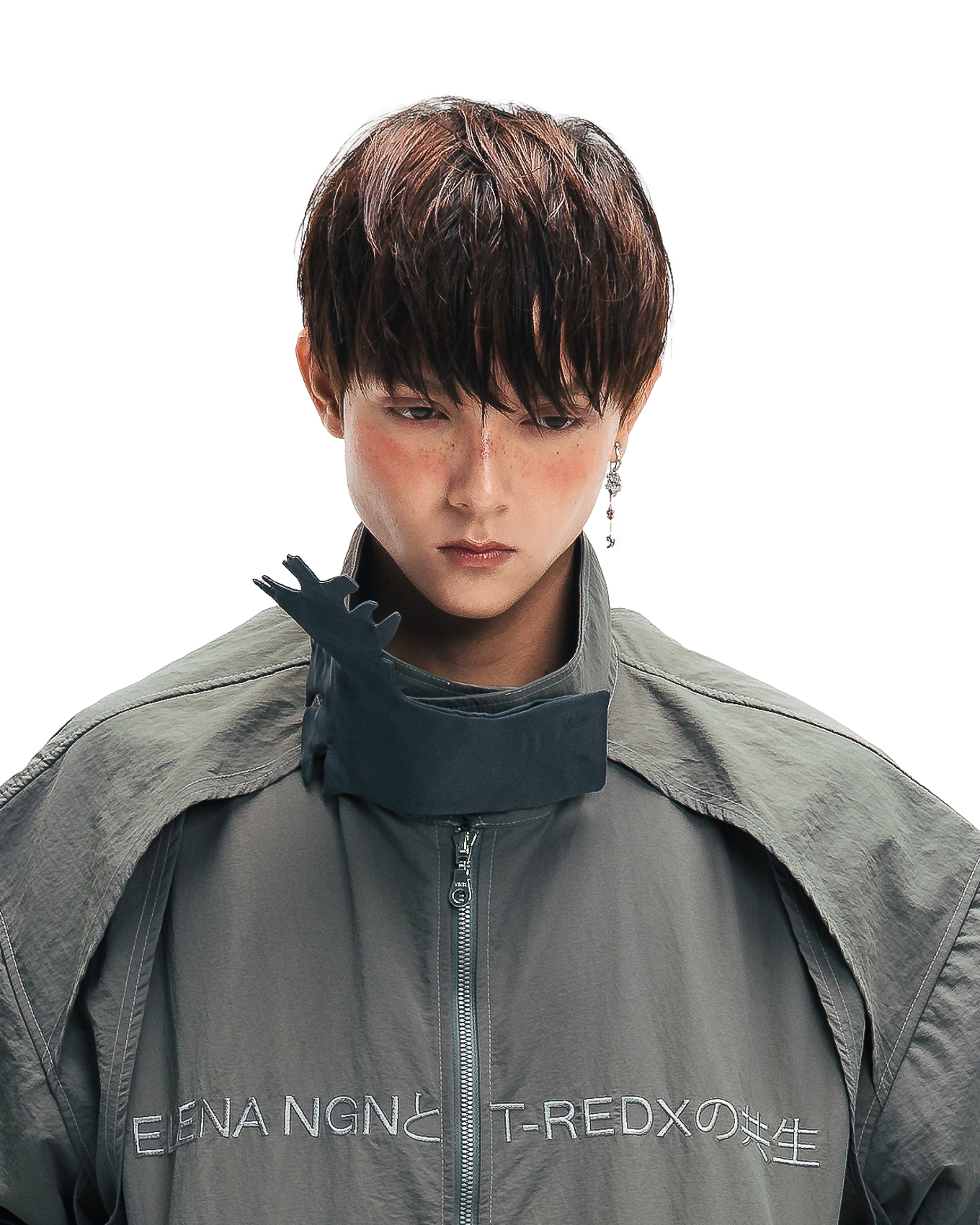 KYOSEI REVERSIBLE BOMBER JACKET - GREY