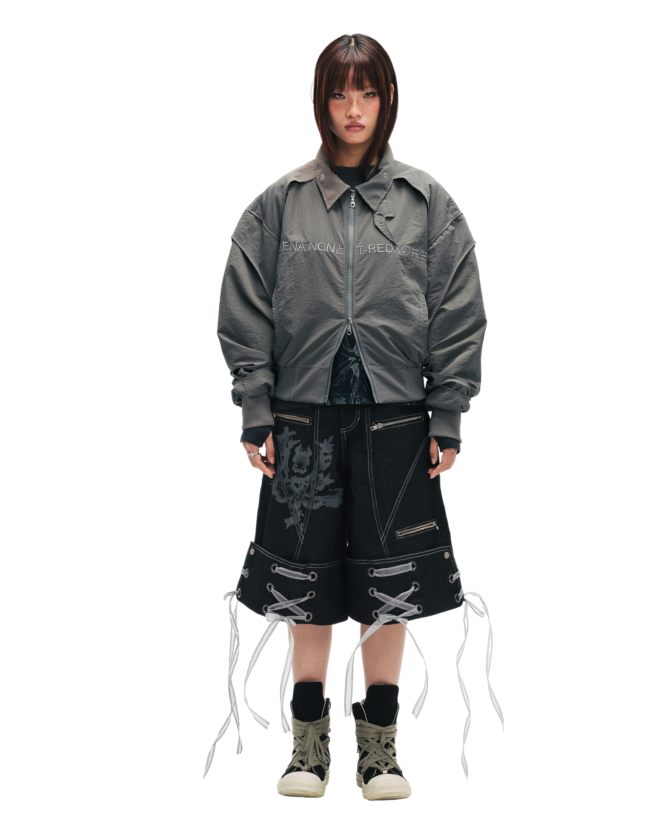 KYOSEI REVERSIBLE BOMBER JACKET - GREY